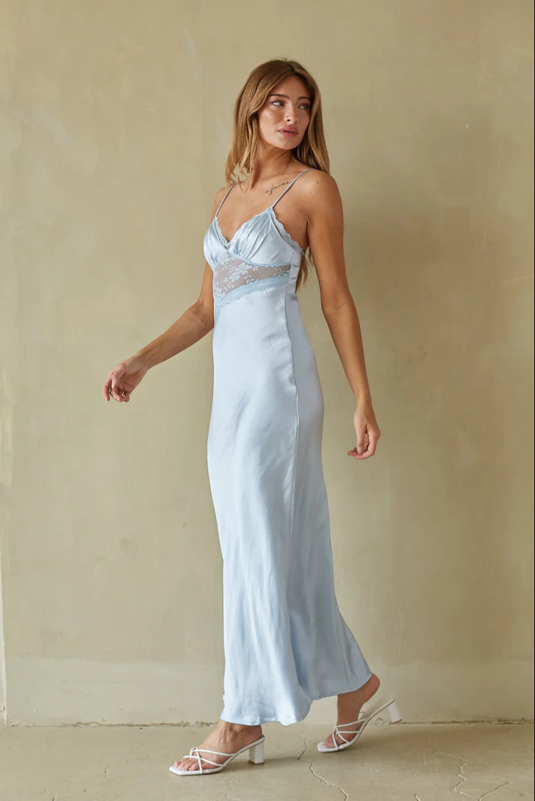 Wendy Lace Trim Maxi Dress - luluinthesky