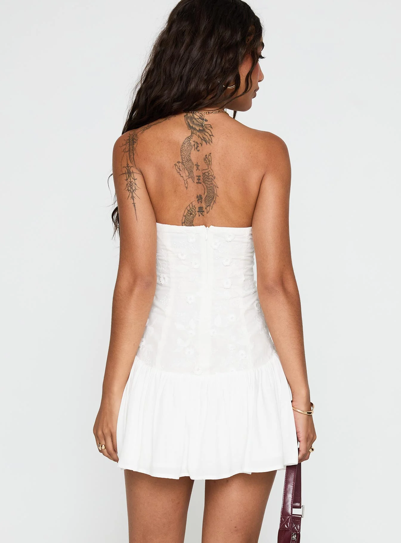Envie Strapless Mini Dress White - luluinthesky