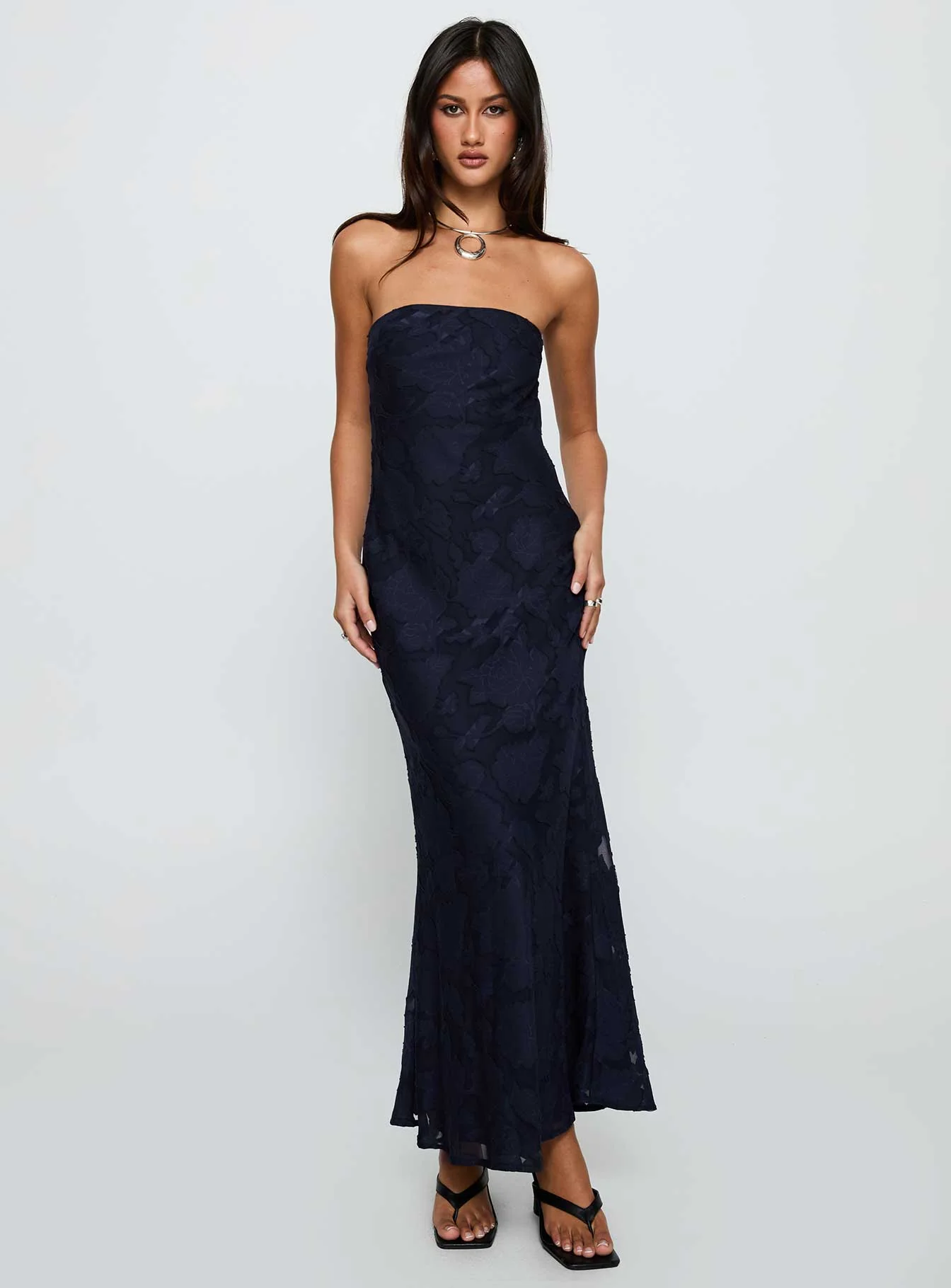 Haley Maxi Dress Navy - luluinthesky
