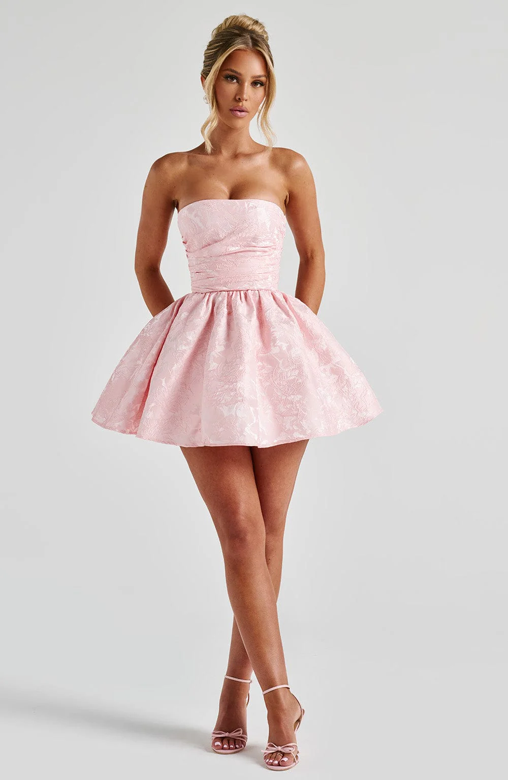 Salome Mini Dress - Blush - luluinthesky