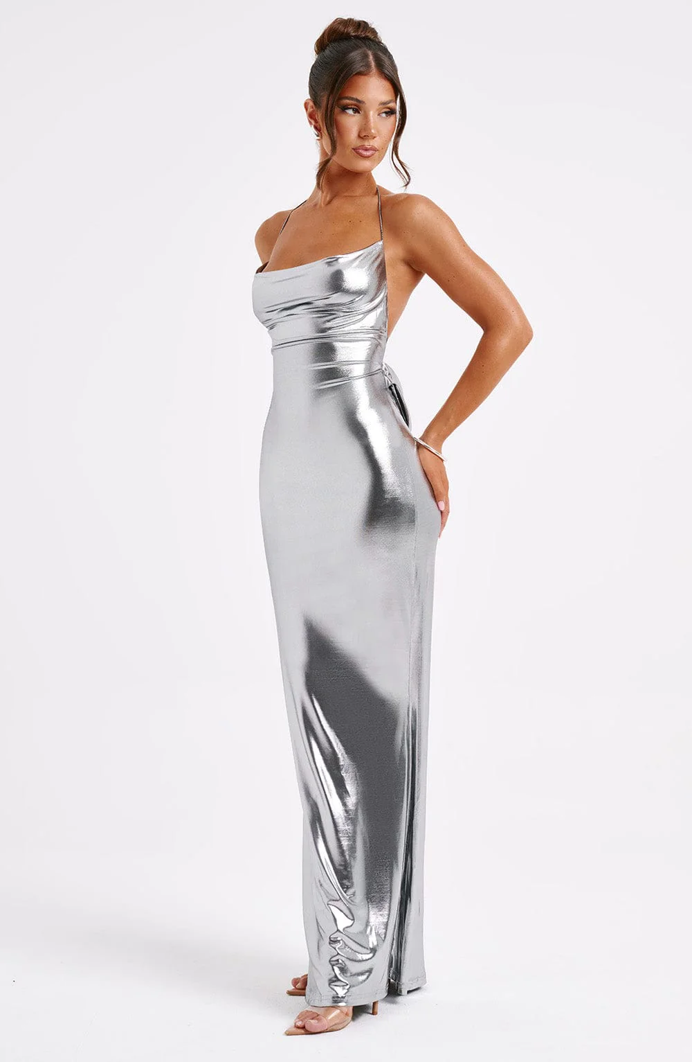 Talisa Maxi Dress - Gunmetal - luluinthesky