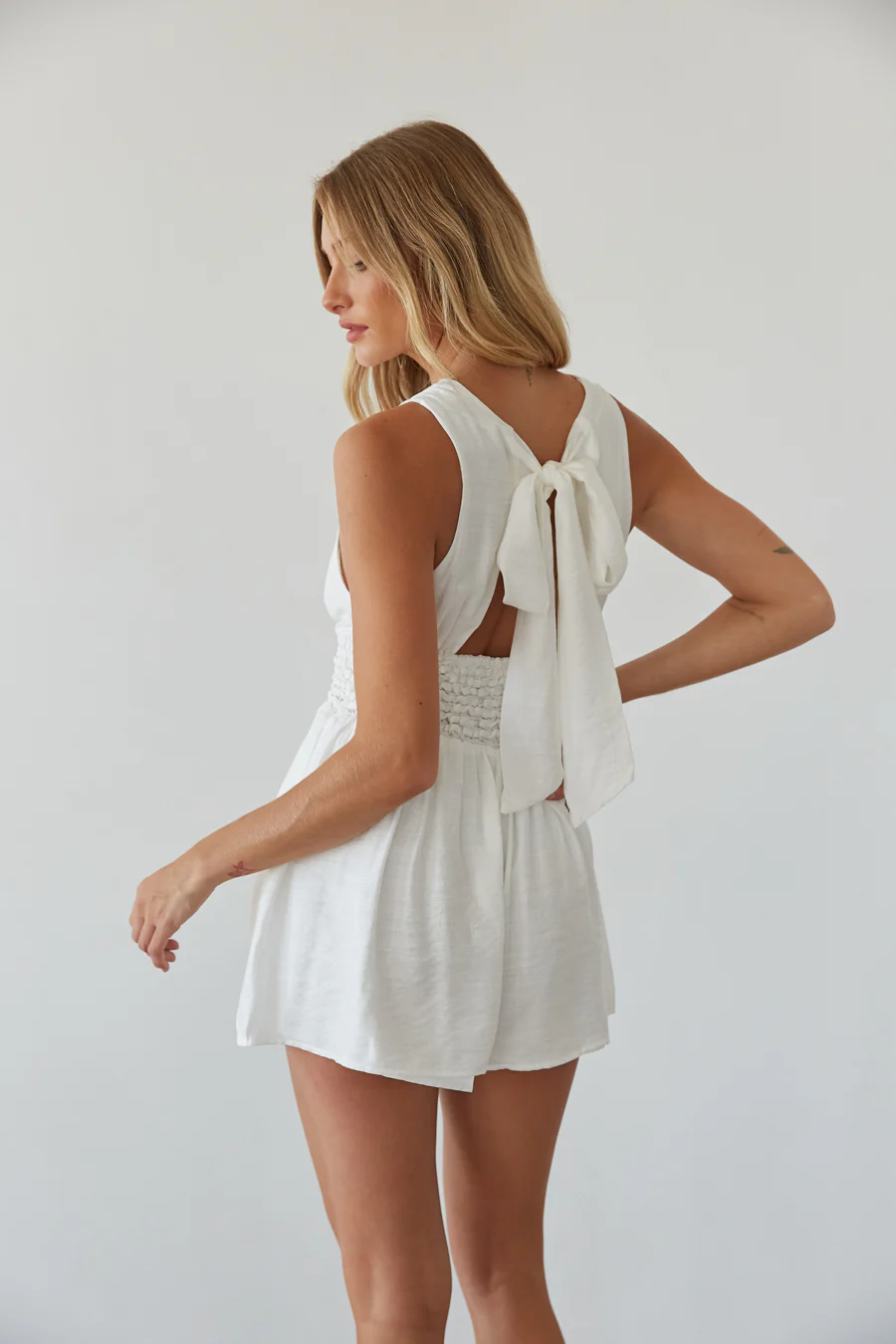 Skyla Tie Back Romper - luluinthesky