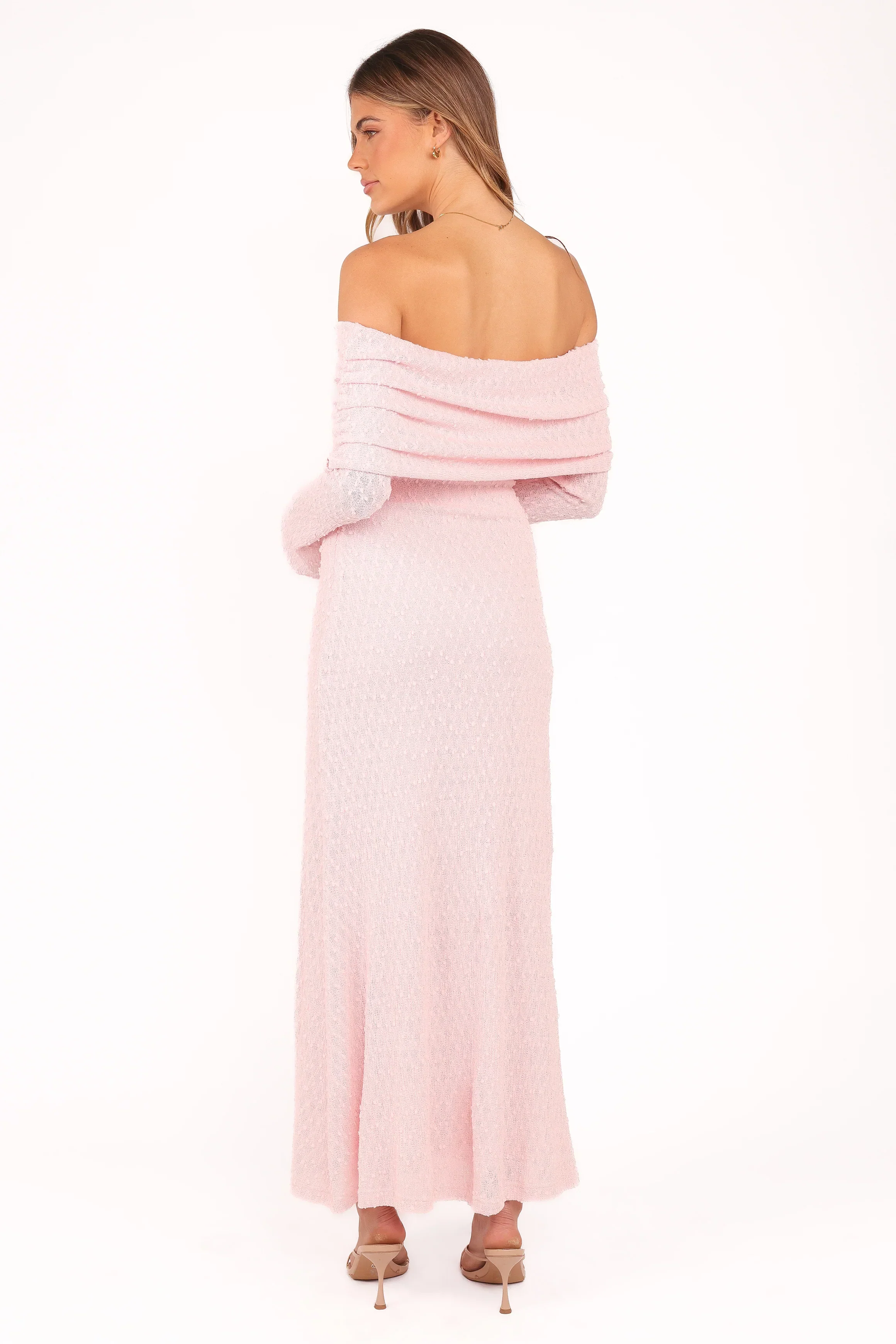 Wilma Off Shoulder Dress - Pink - luluinthesky