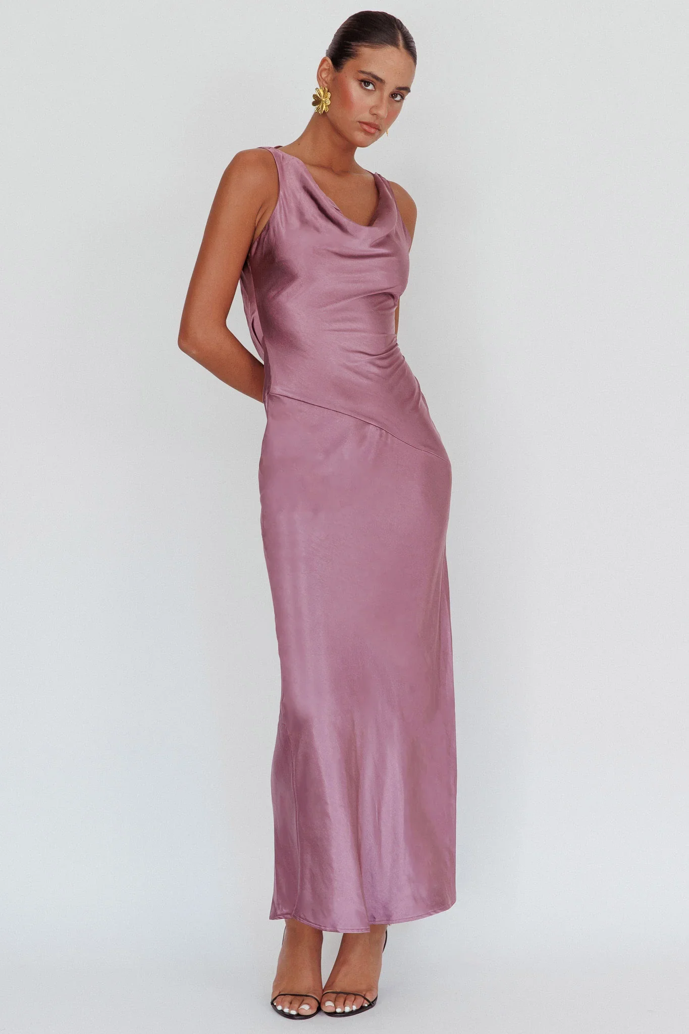 Cassiopeia Open Back Maxi Dress Grape - luluinthesky