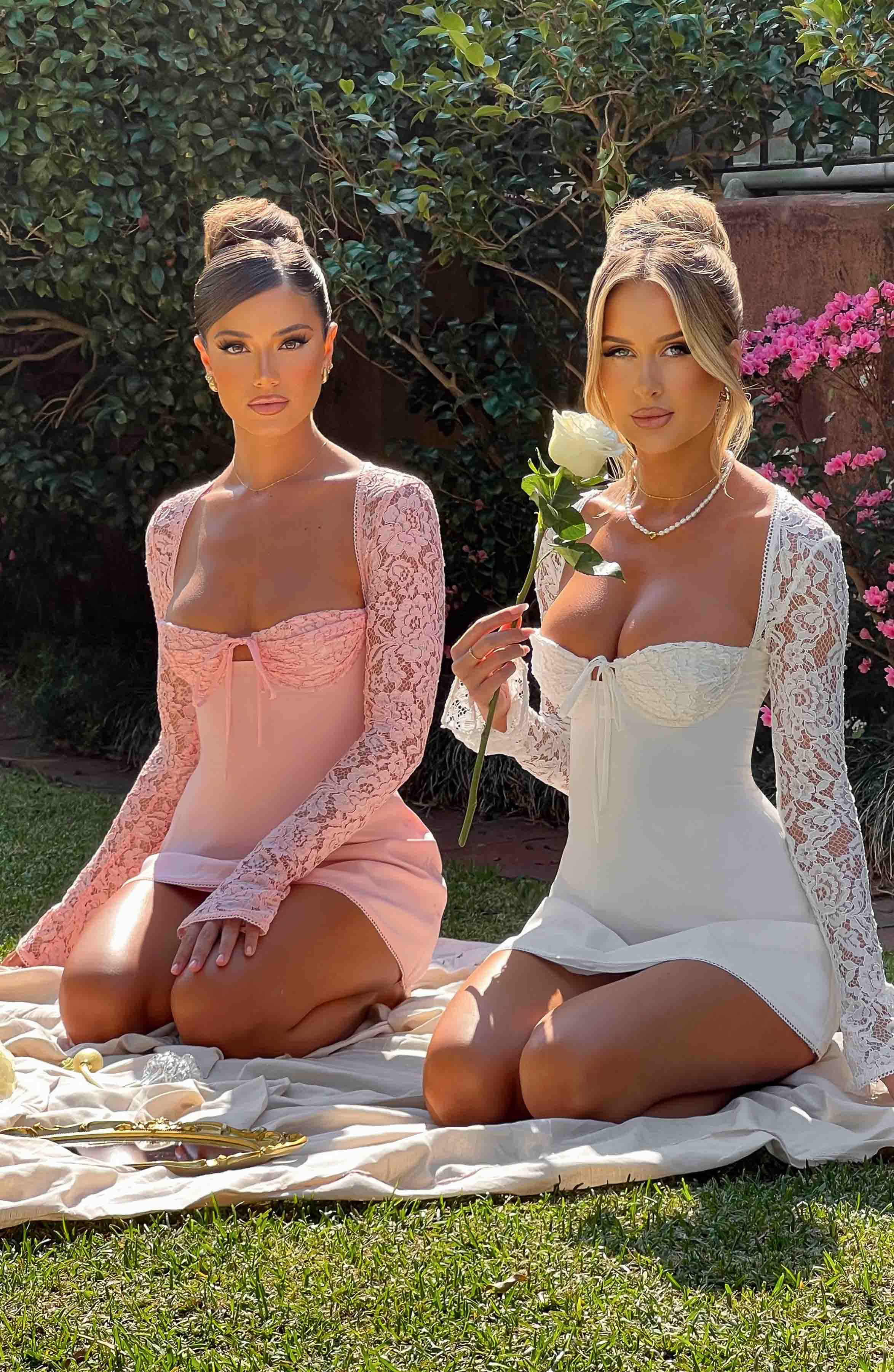 Jacinta Mini Dress - Blush - luluinthesky