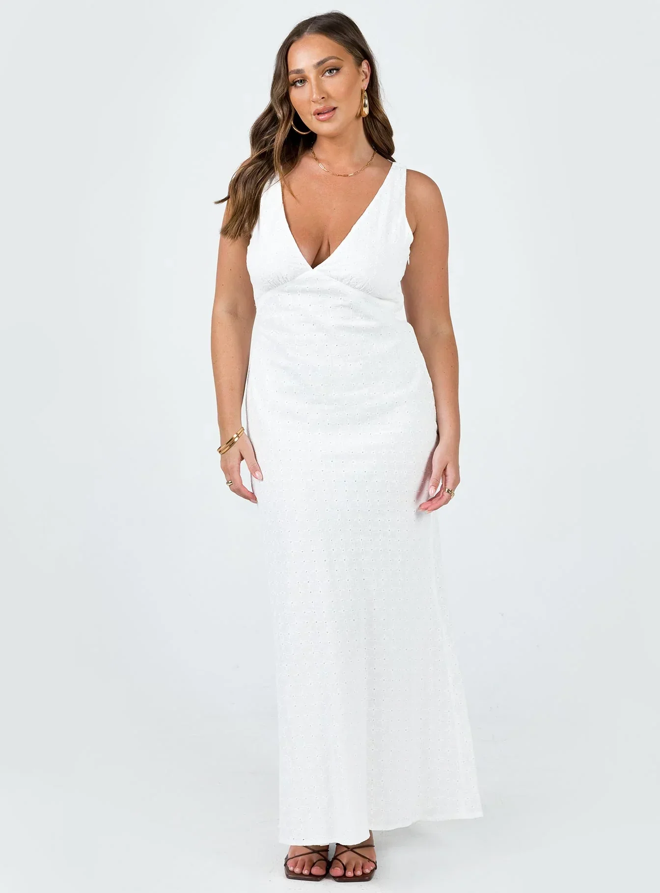 Nellie Maxi Dress White - luluinthesky