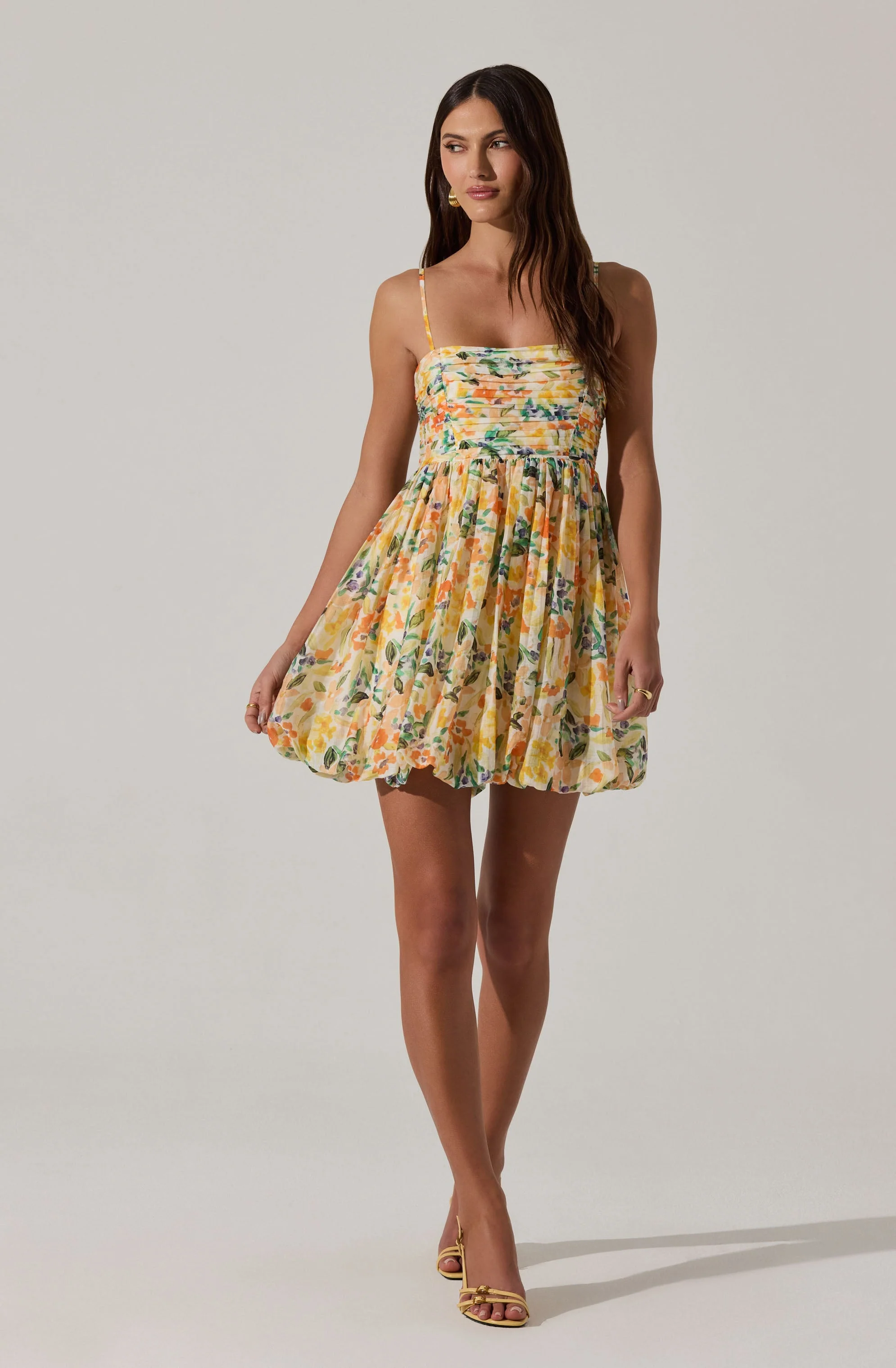 Bubble Floral Mini Dress - luluinthesky