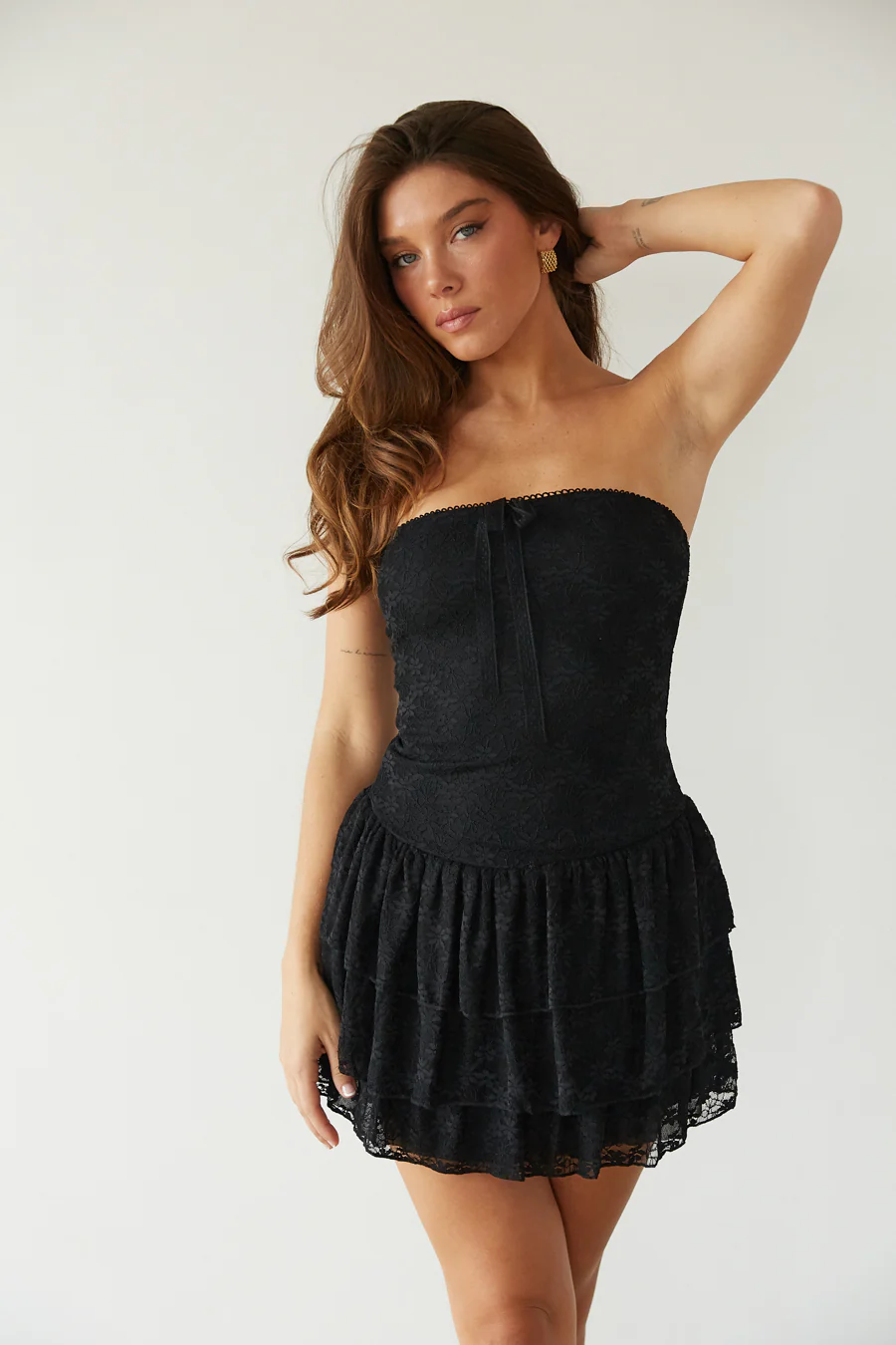 Myra Lace Fit and Flare Mini Dress - luluinthesky