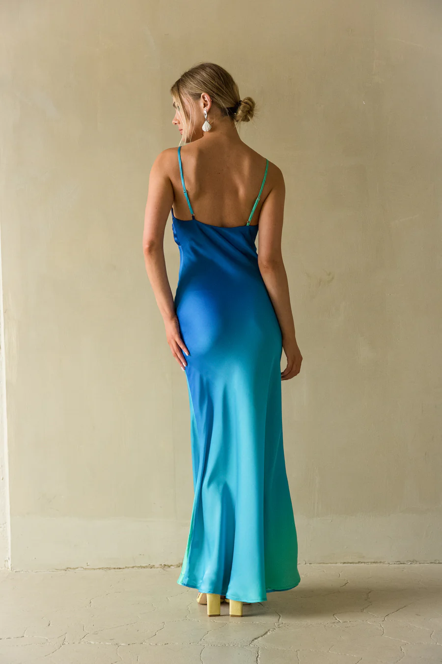 Moana Sunset Satin Maxi Dress - luluinthesky