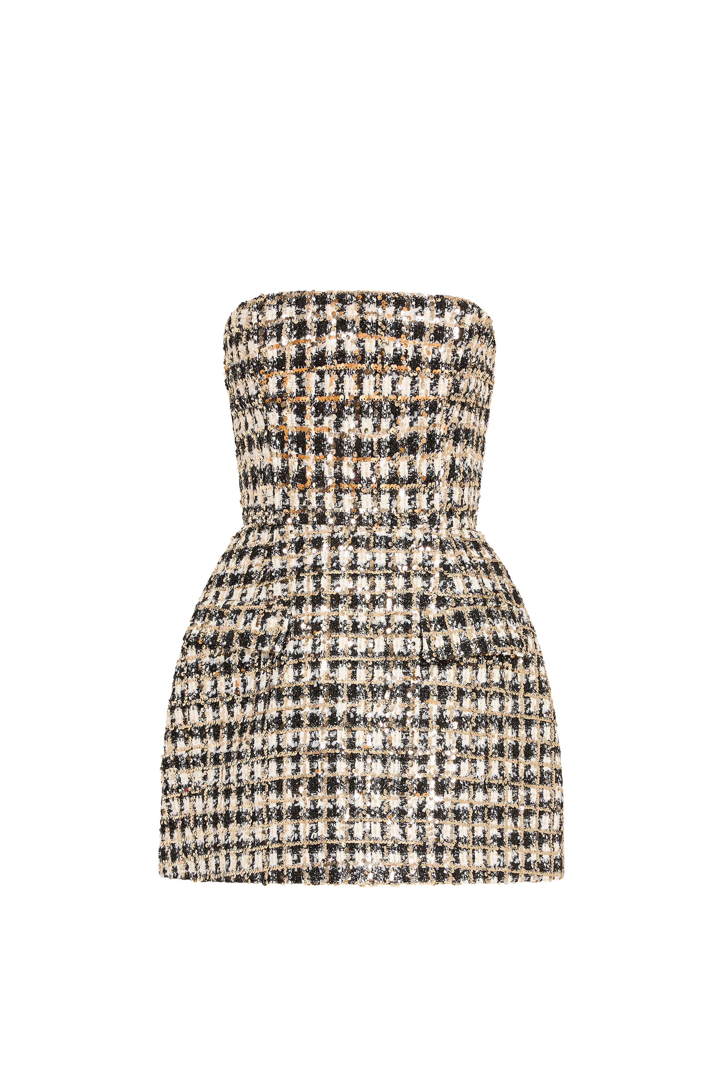 Strapless Bethany Romper in Winslet Tweed - luluinthesky