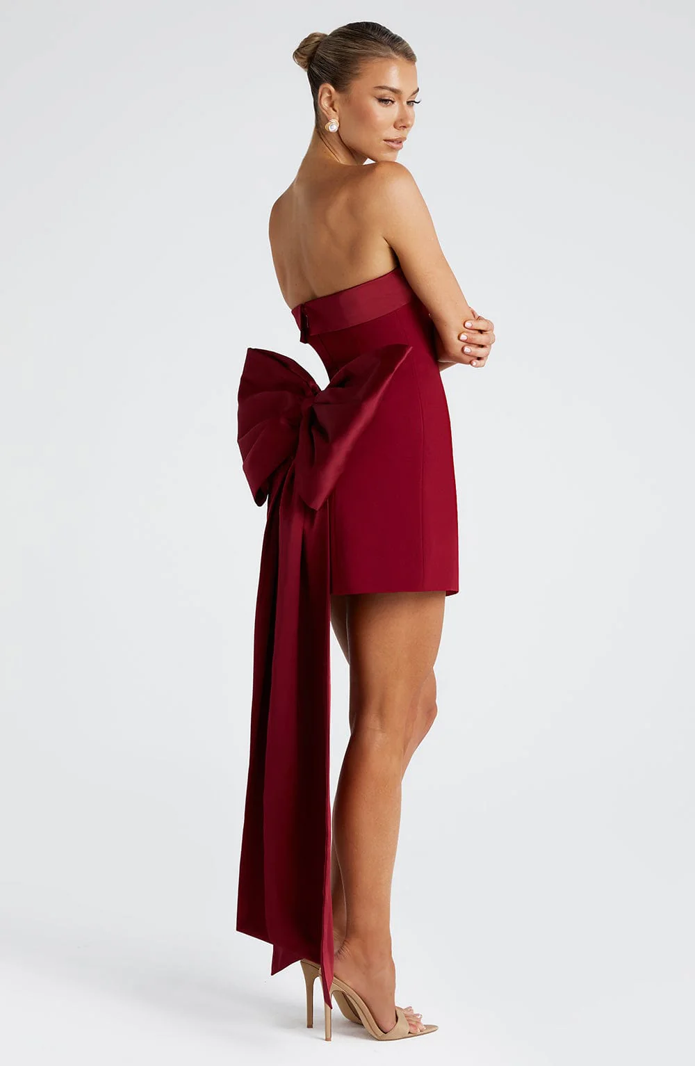 Barbara Mini Dress - Wine - luluinthesky