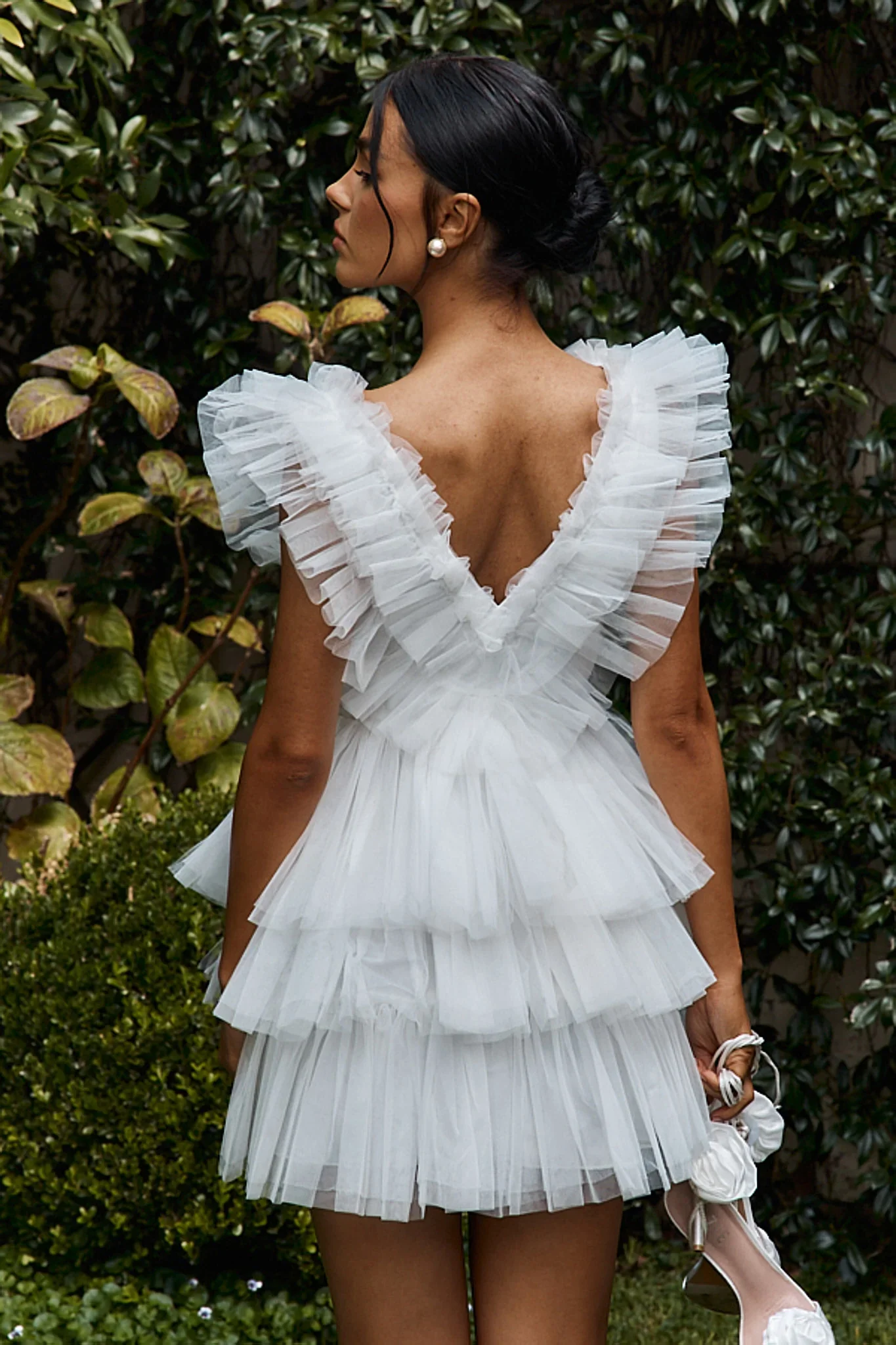 Froufrou Layered Tulle Mini Dress White - luluinthesky