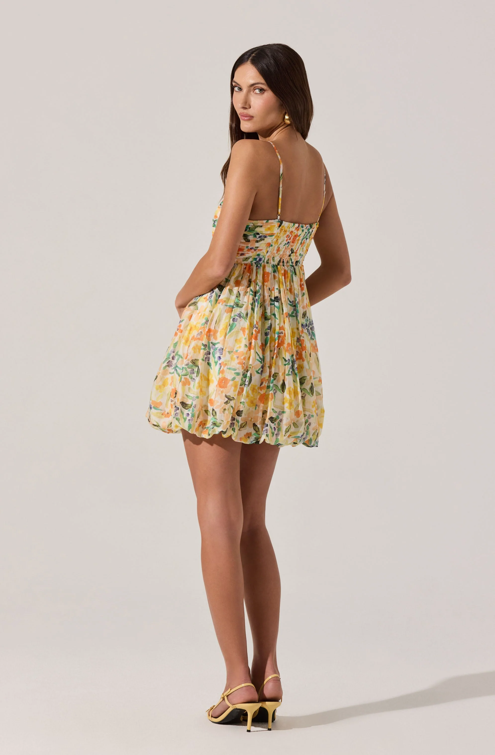 Bubble Floral Mini Dress - luluinthesky