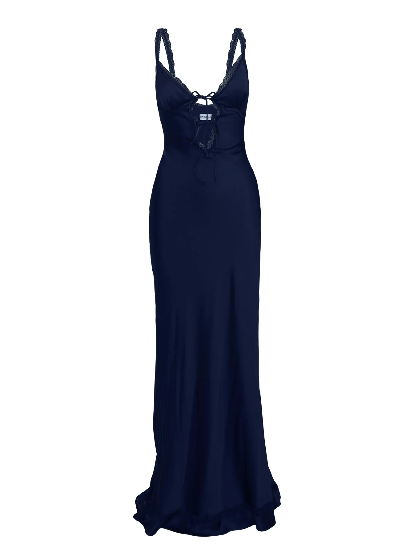 Aphrodyte Lace Maxi Dress Navy - luluinthesky
