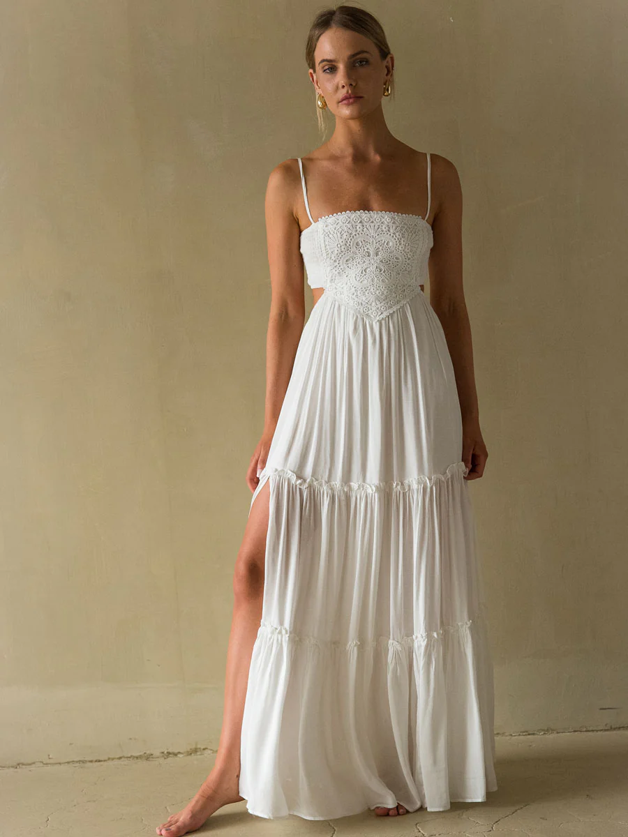 Aylani Lace Cutout Maxi Dress - luluinthesky