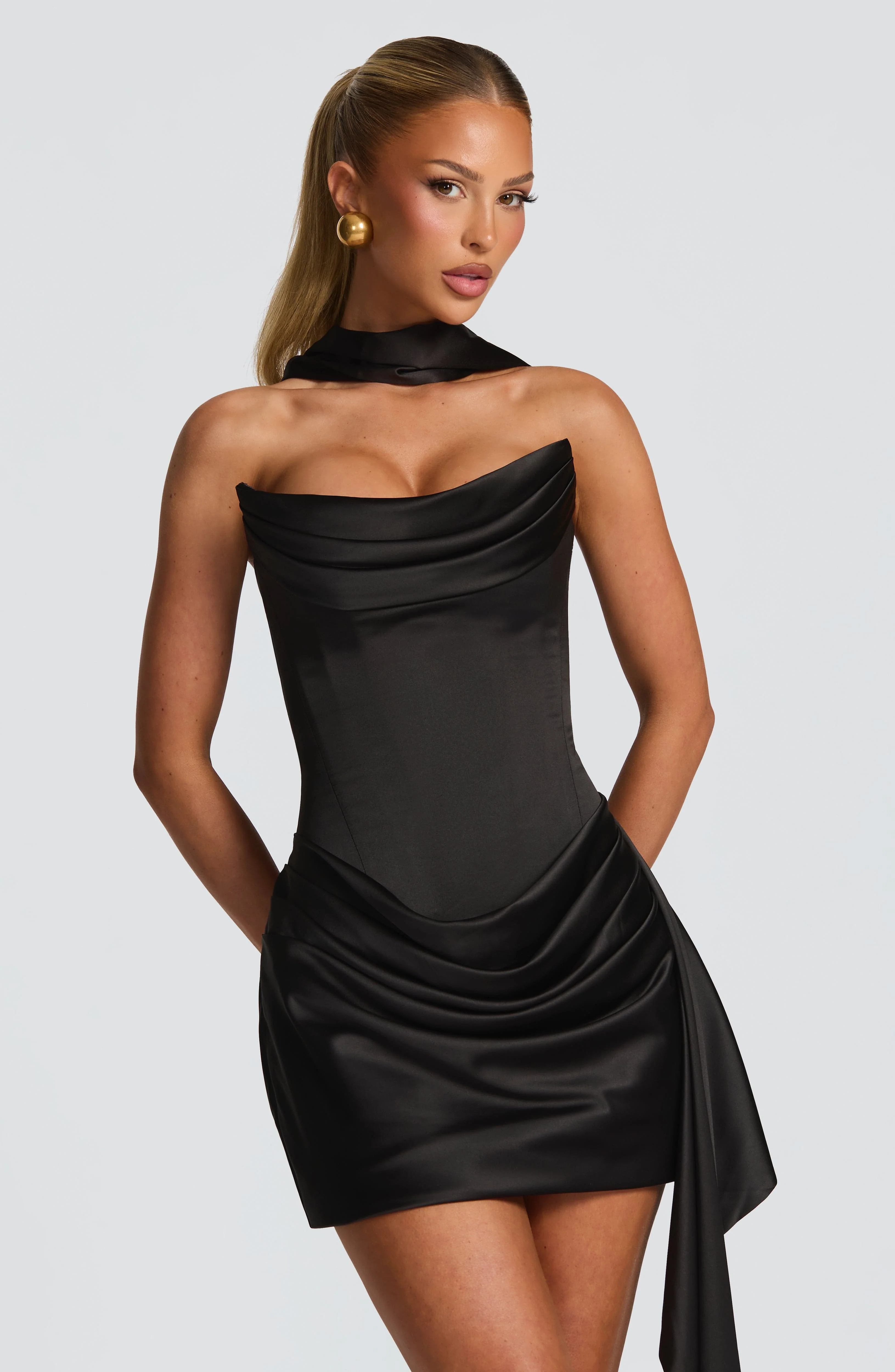 Mona Mini Dress - Black - luluinthesky