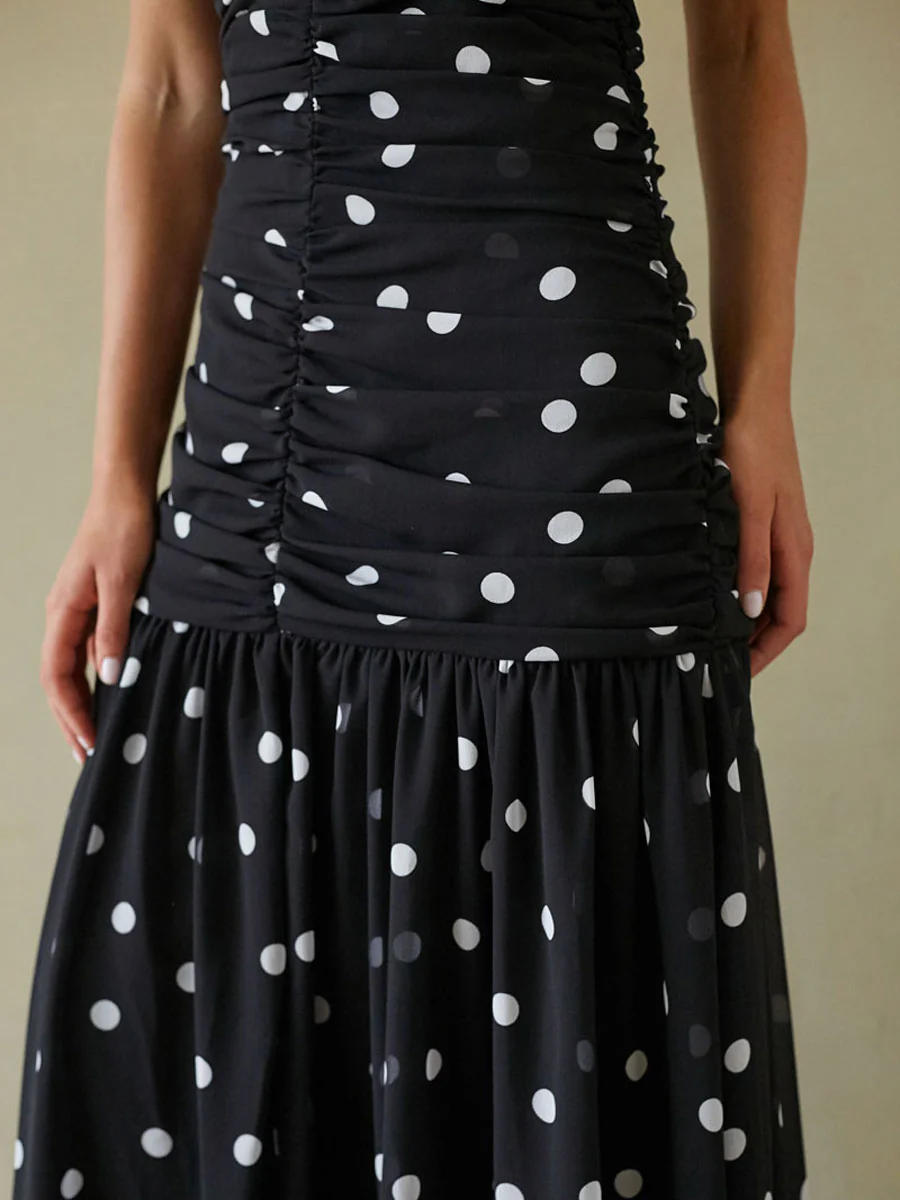 Tansy Ruched Maxi Dress - luluinthesky