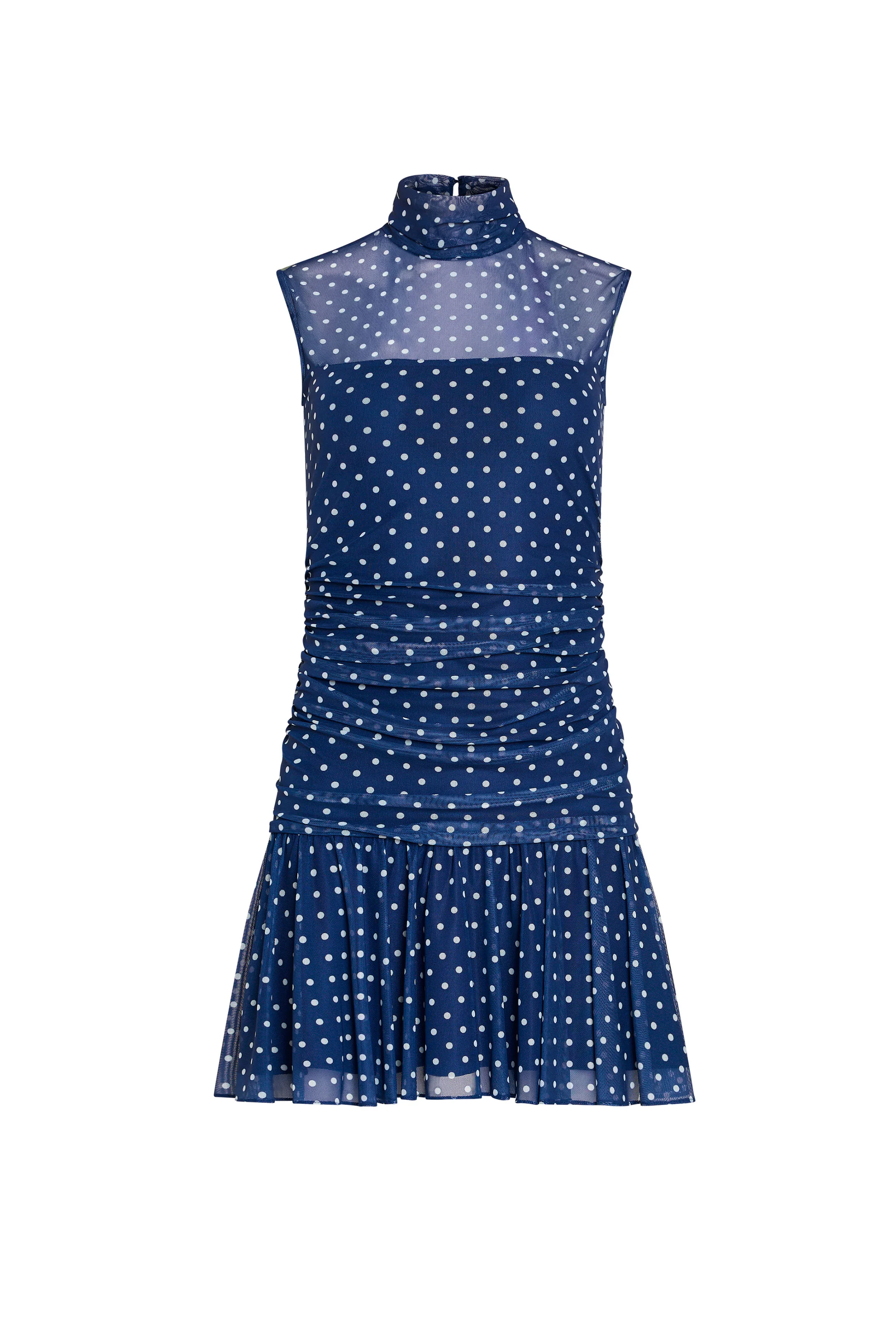 Rumi Sleeveless Dress in Polka Dot - luluinthesky