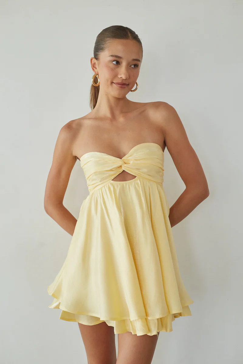 Gabby Twist Babydoll Dress - luluinthesky