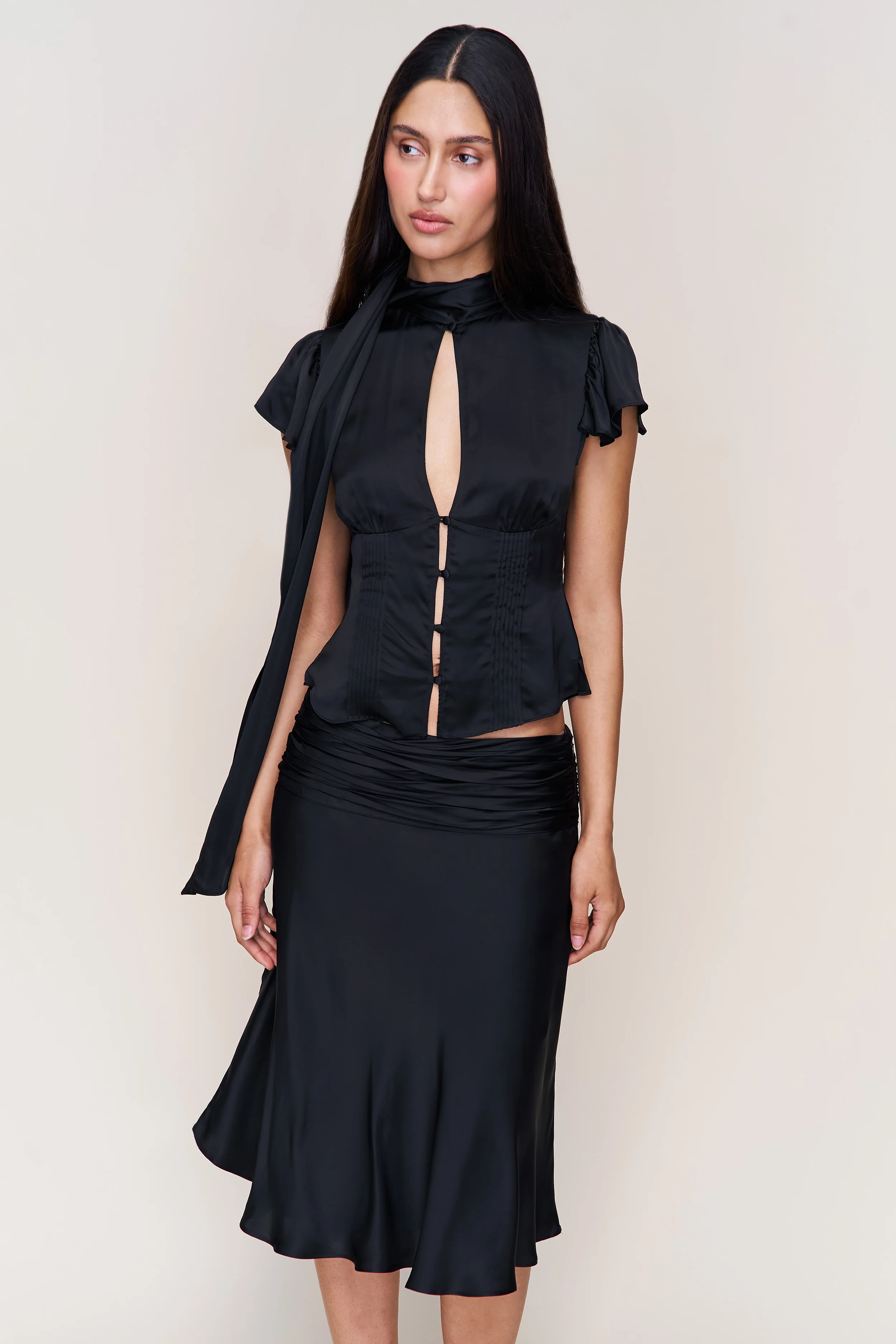 Ara Satin Top - luluinthesky