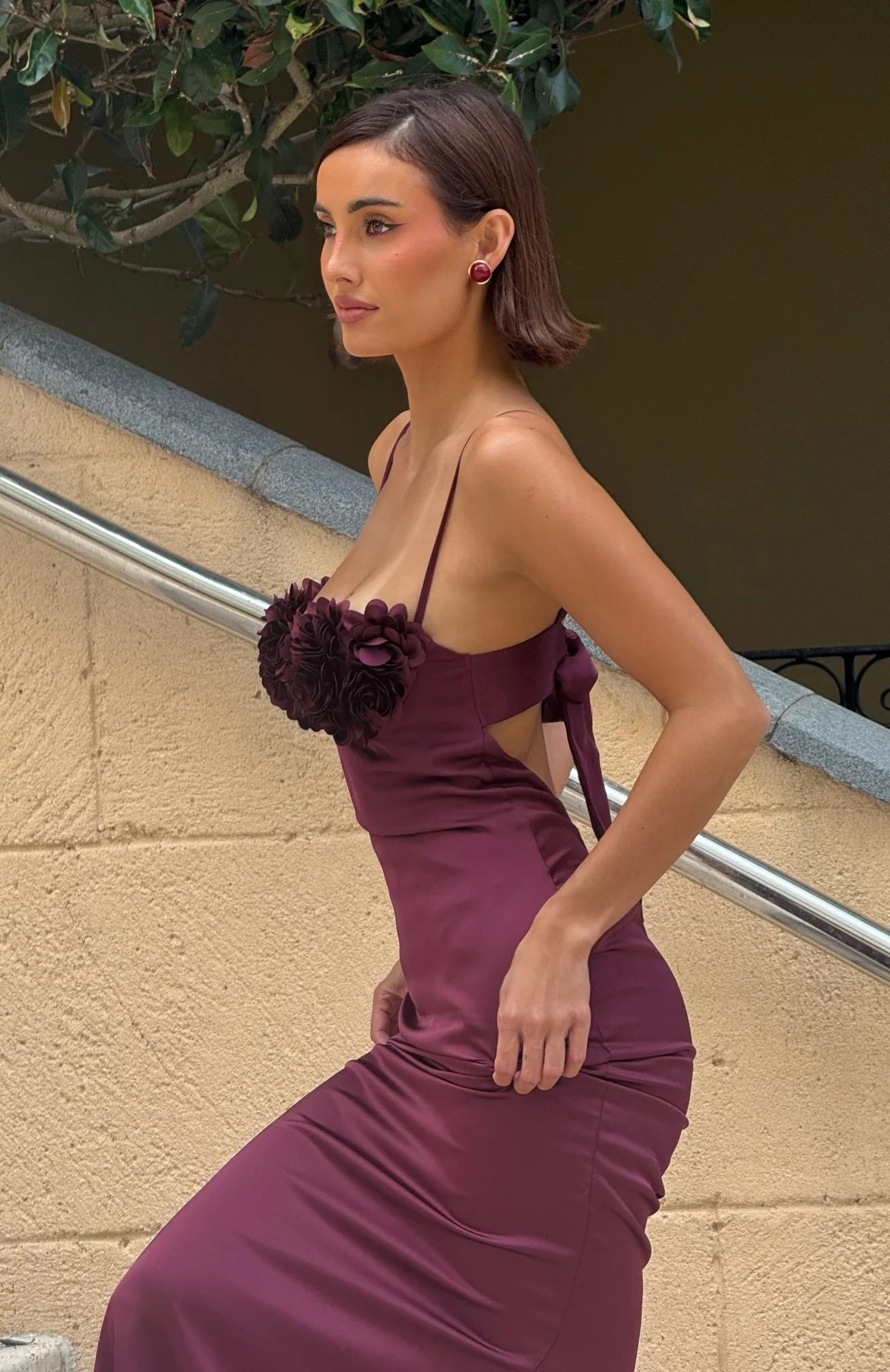 Sweet Petal Maxi Dress Burgundy - luluinthesky