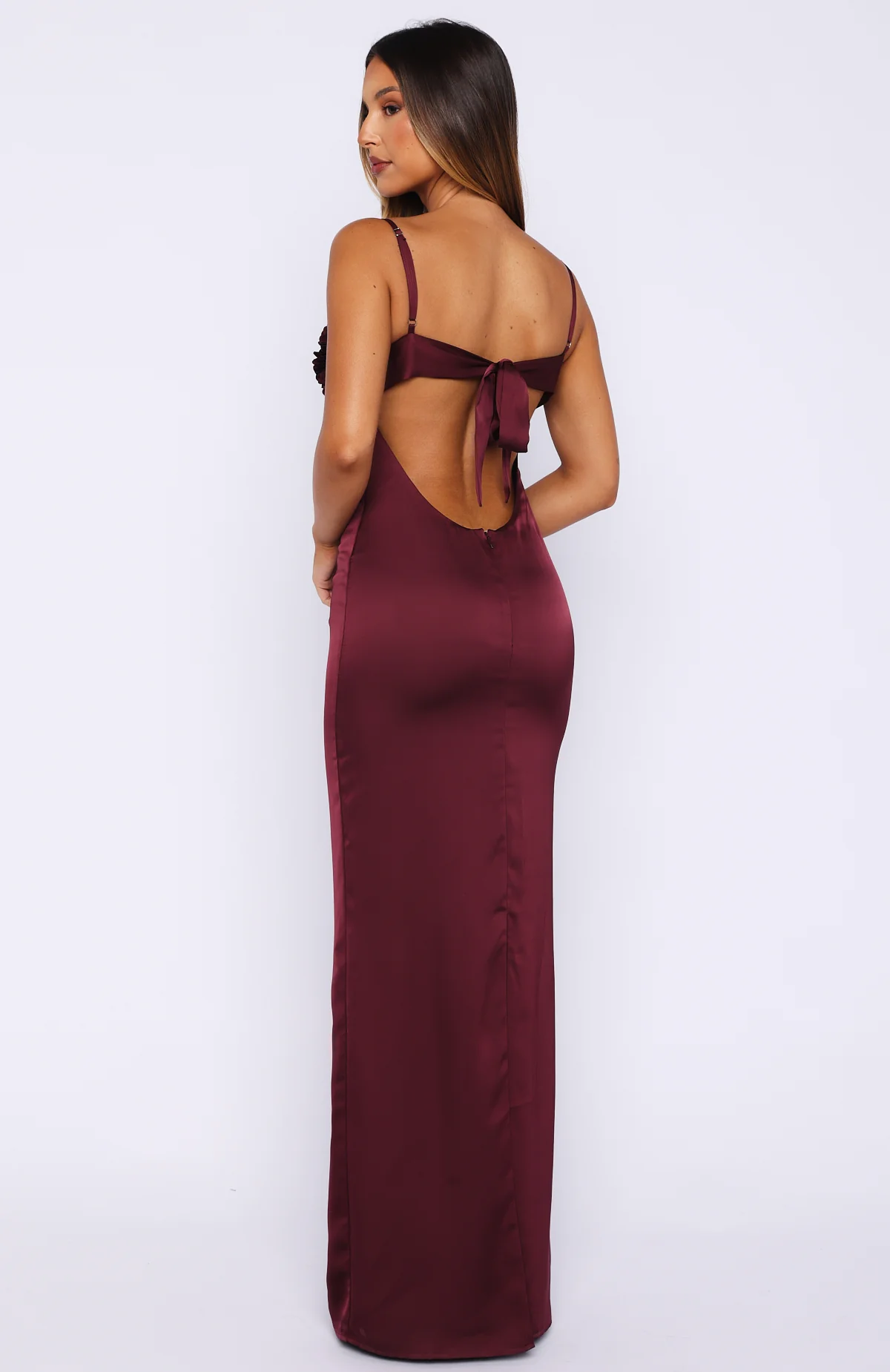 Sweet Petal Maxi Dress Burgundy - luluinthesky