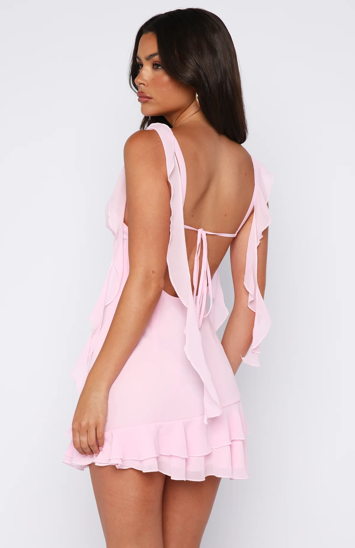 Rebel Rebel Mini Dress Baby Pink - luluinthesky