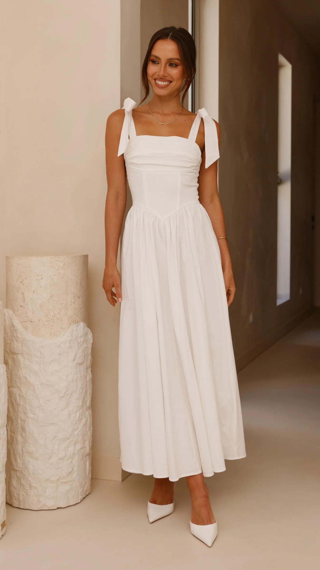 Haisley Maxi Dress - White - luluinthesky