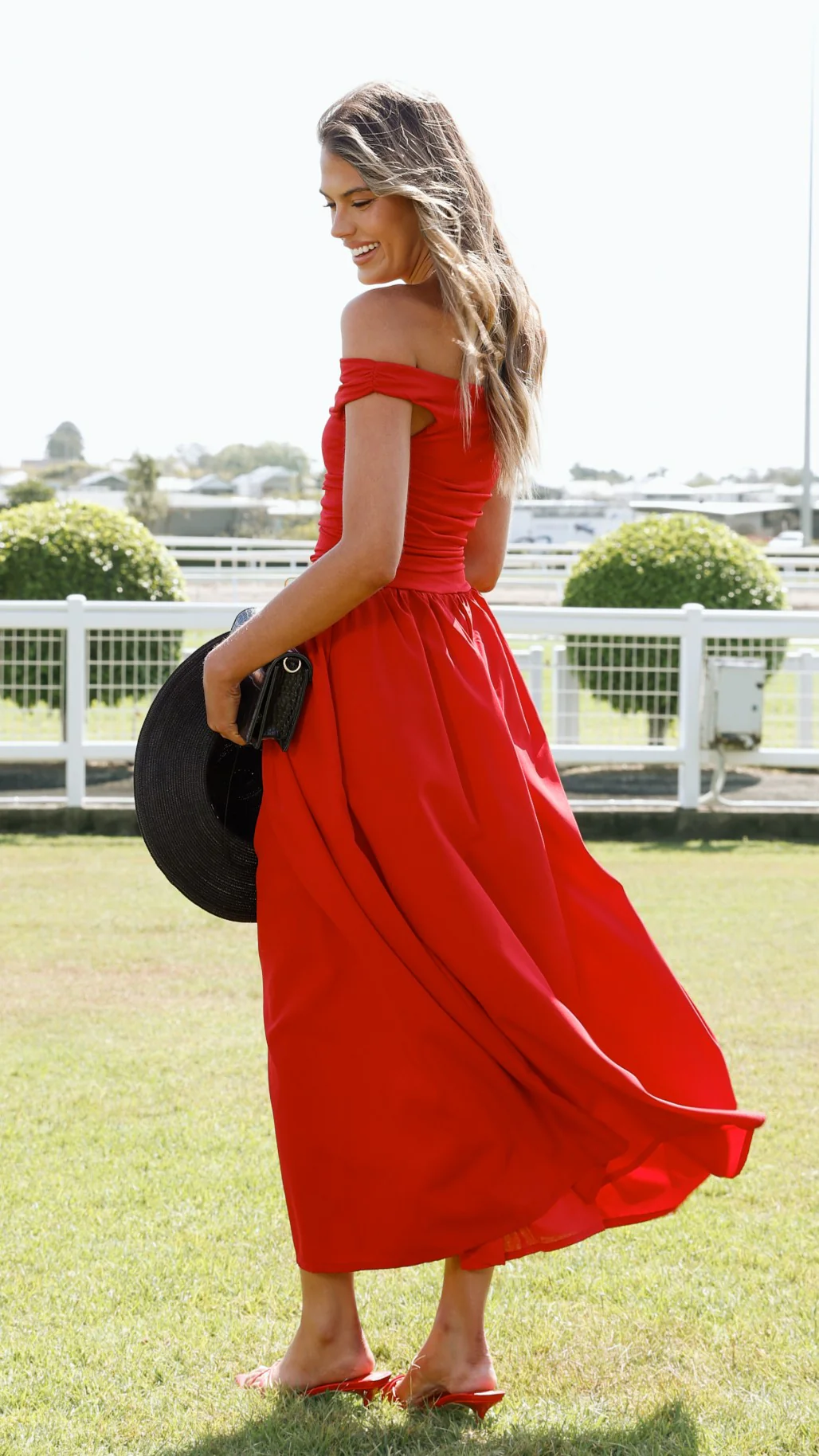 Immy Midi Dress - Red - luluinthesky