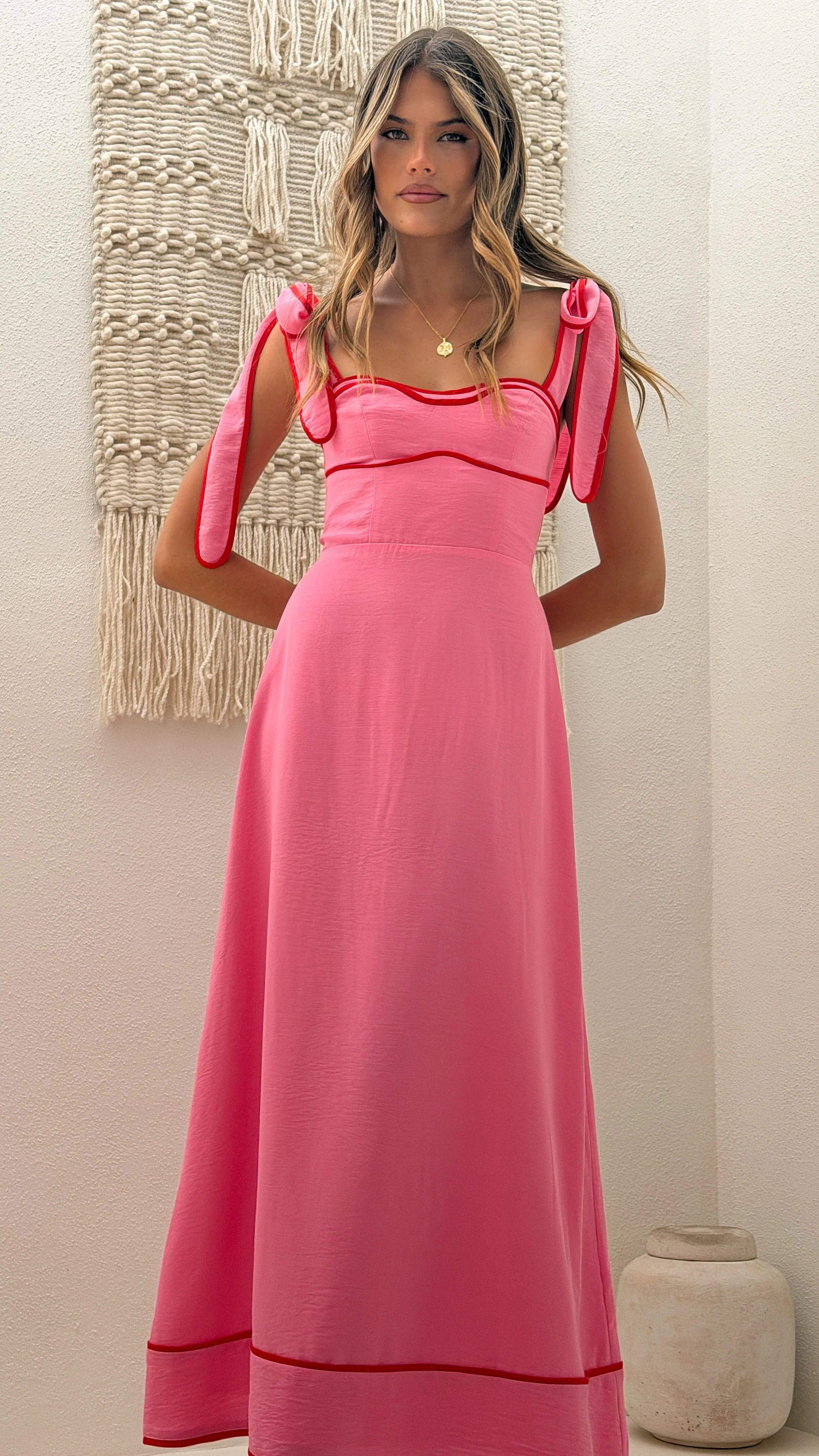 Beverly Maxi Dress - Pink - luluinthesky