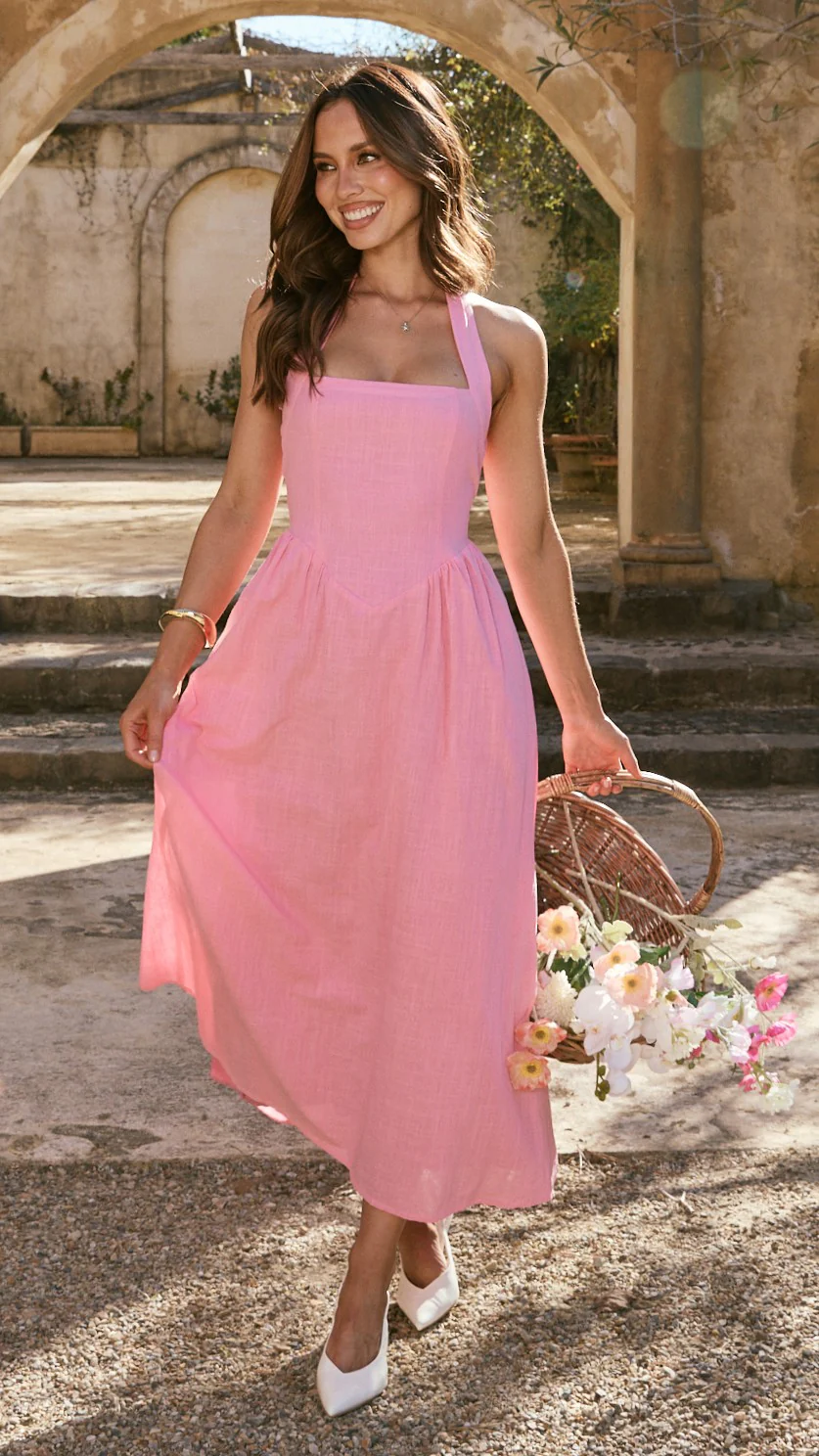 Caden Maxi Dress - Pink - luluinthesky