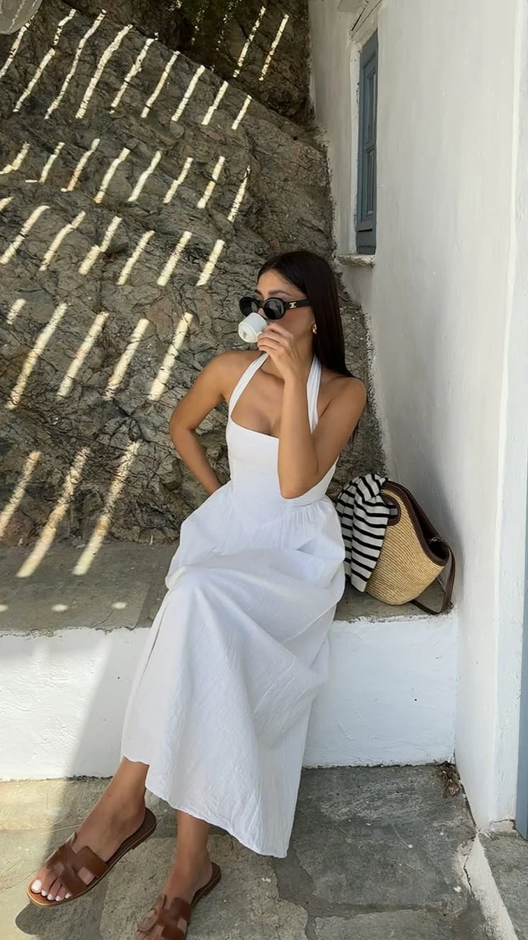 Caden Maxi Dress - White - luluinthesky