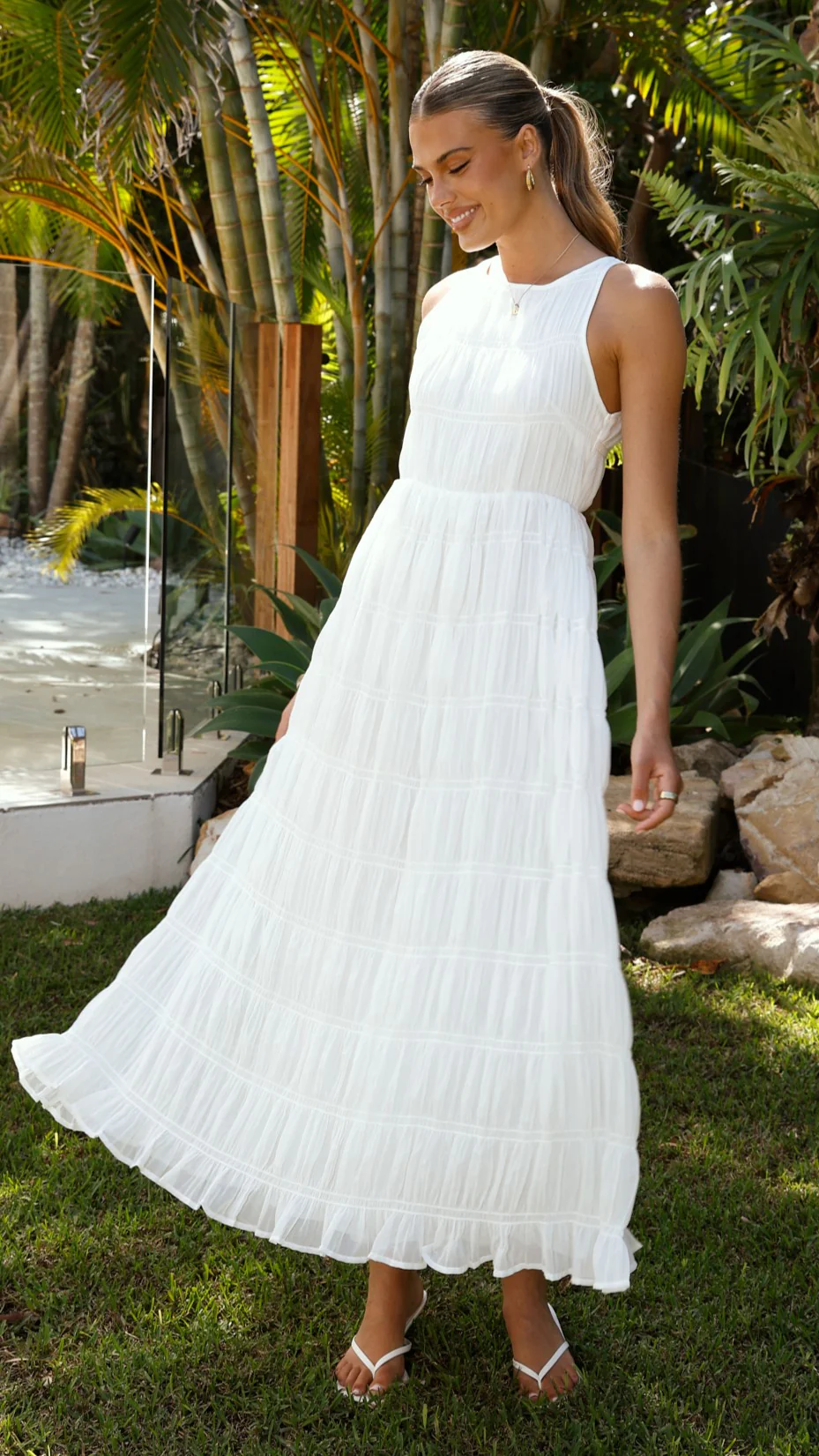 Lassie Maxi Dress - White - luluinthesky