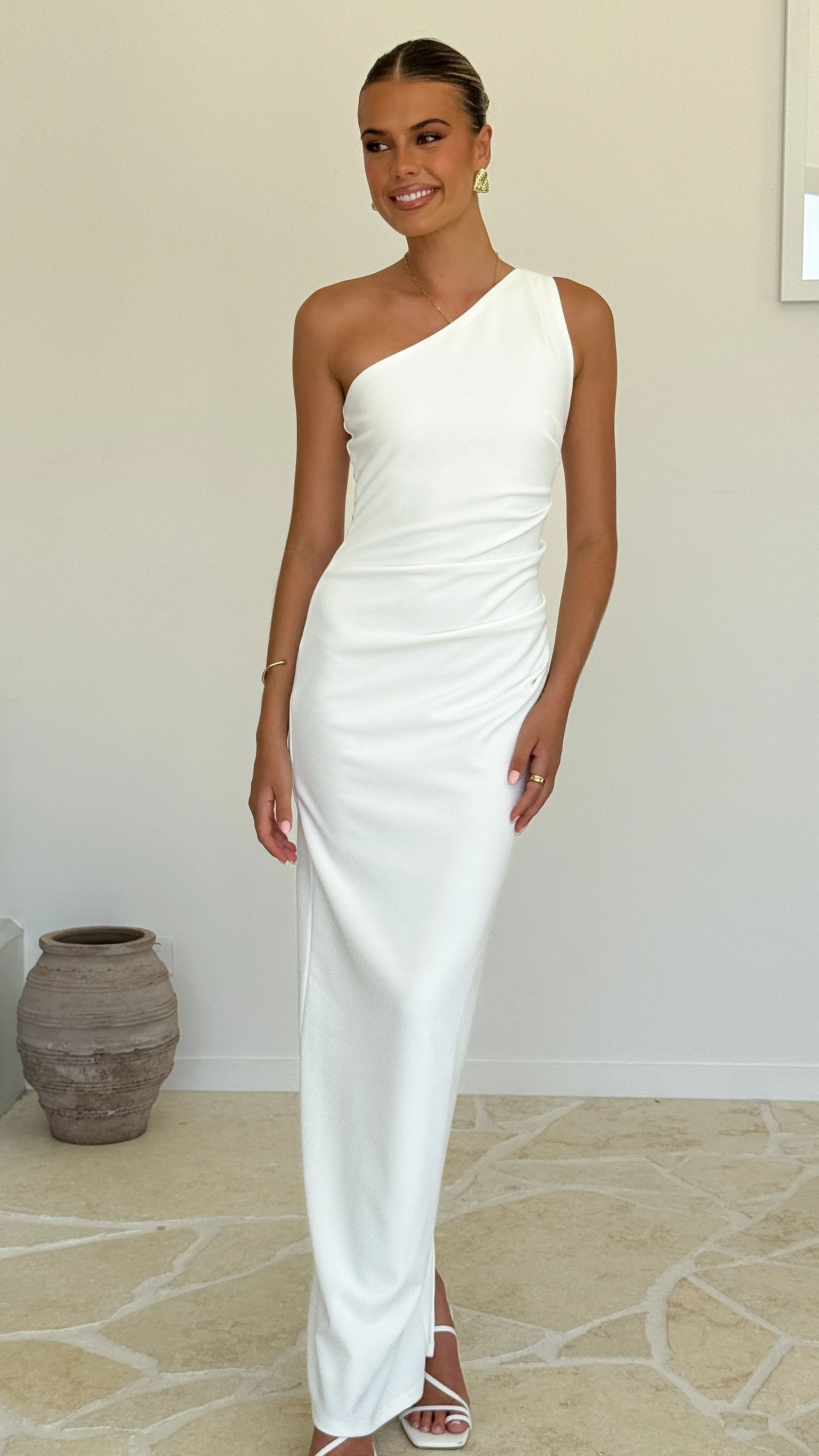 Cataleya Maxi Dress - White - luluinthesky