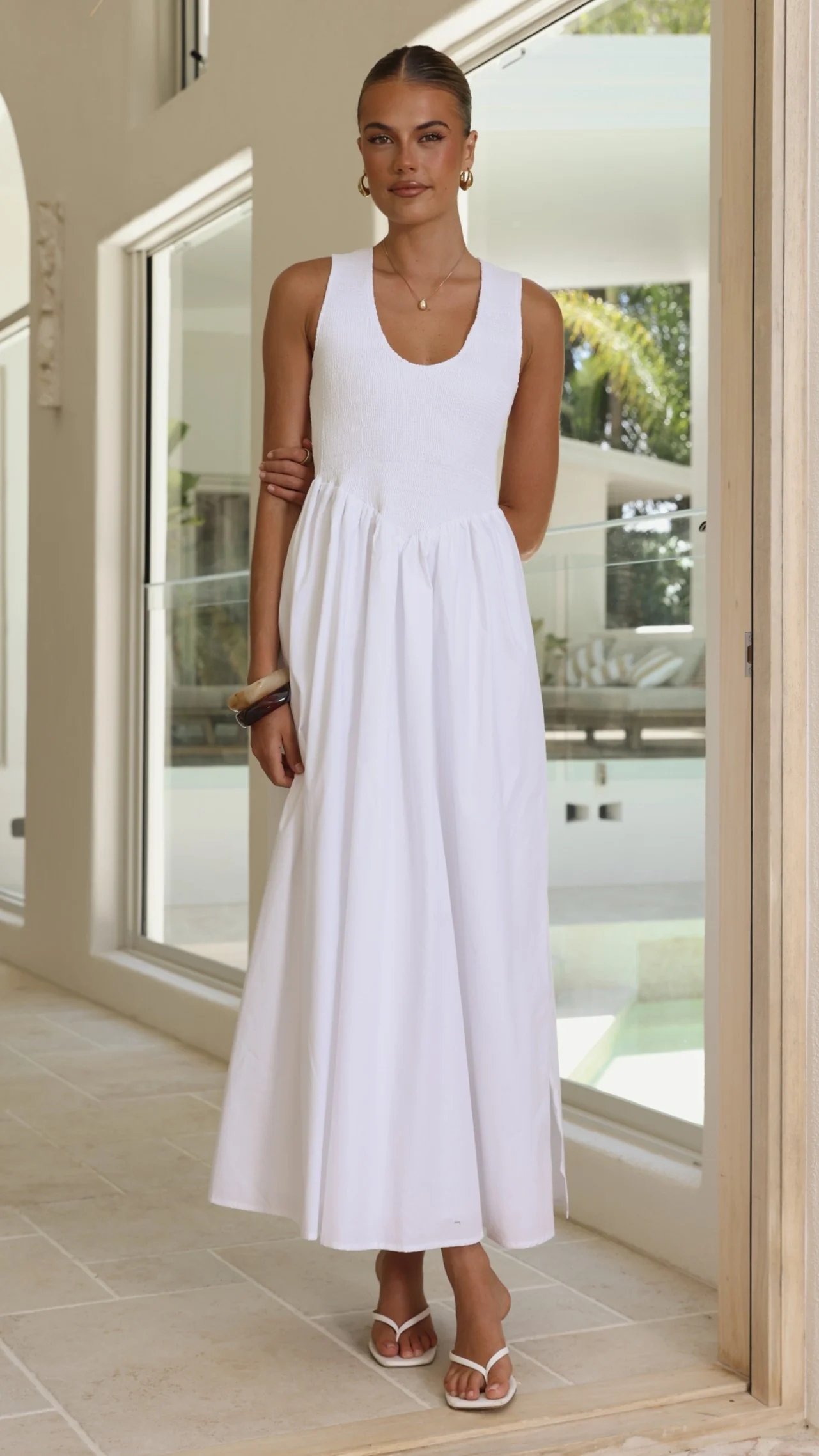 Amira Maxi Dress - White - luluinthesky