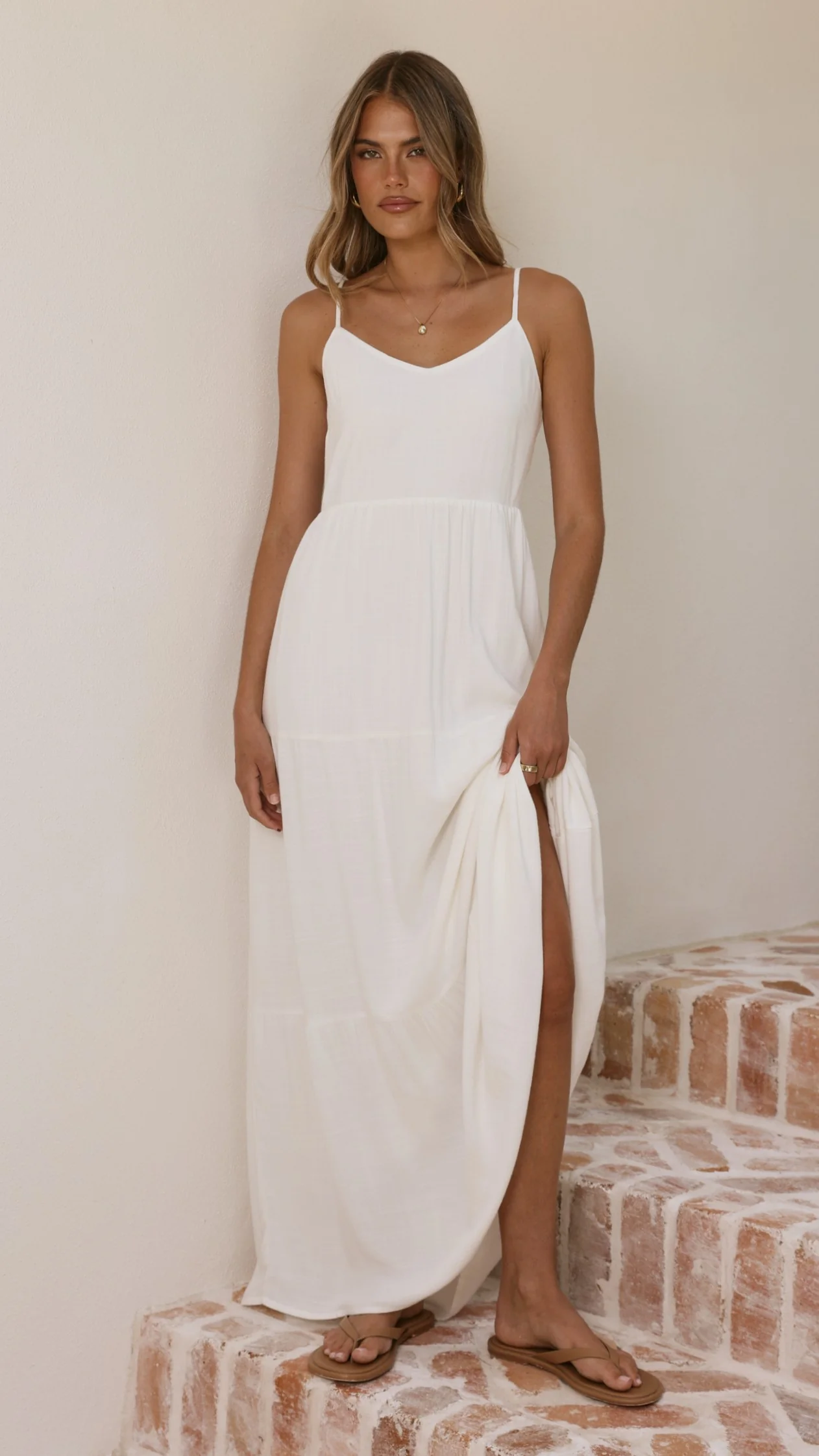 Shelley Maxi Dress - White - luluinthesky