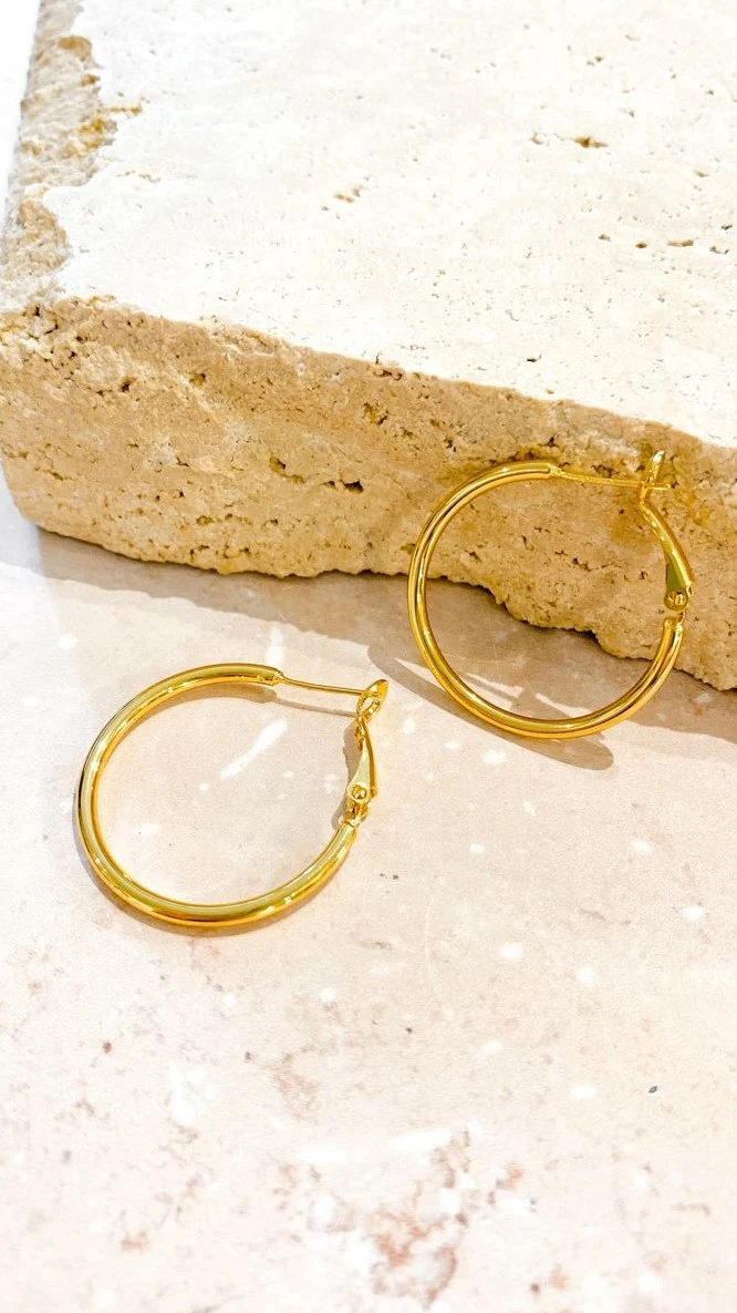 Leni Hoops - Gold - luluinthesky