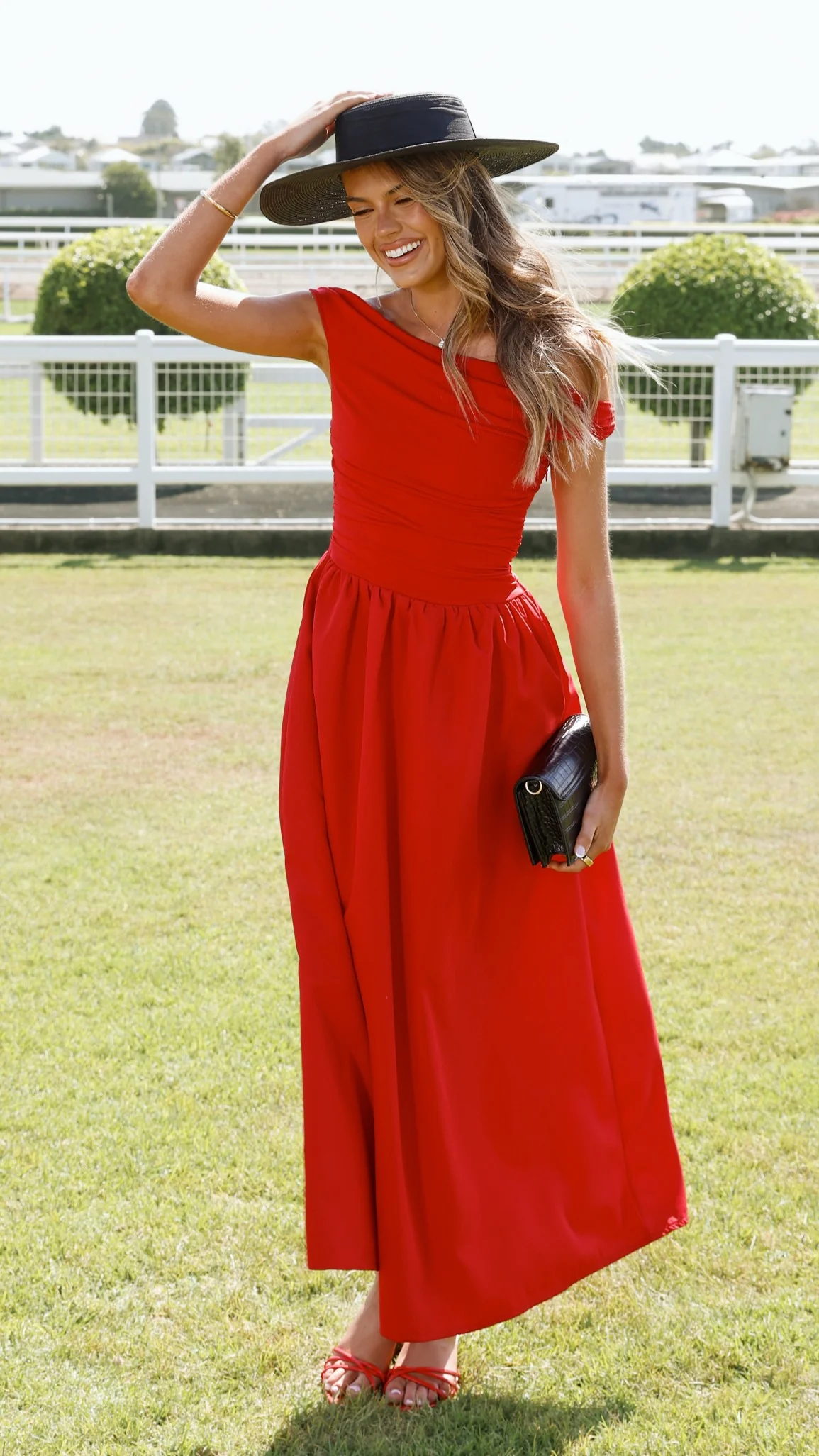 Immy Midi Dress - Red - luluinthesky