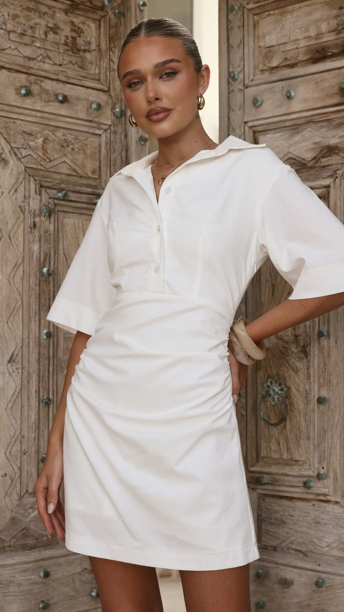 Sydney Mini Dress - White - luluinthesky