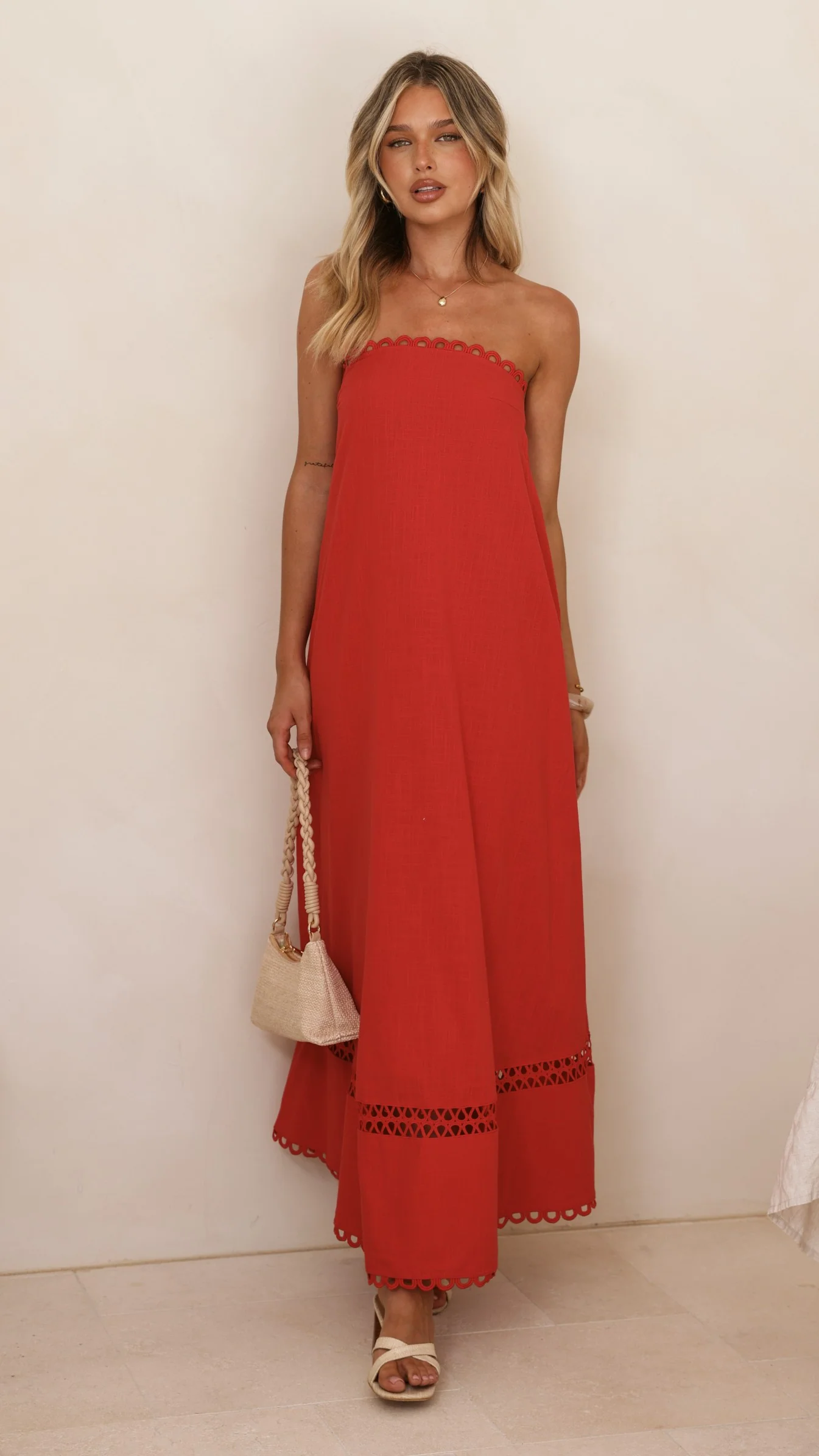 Sandra Maxi Dress - Red - luluinthesky