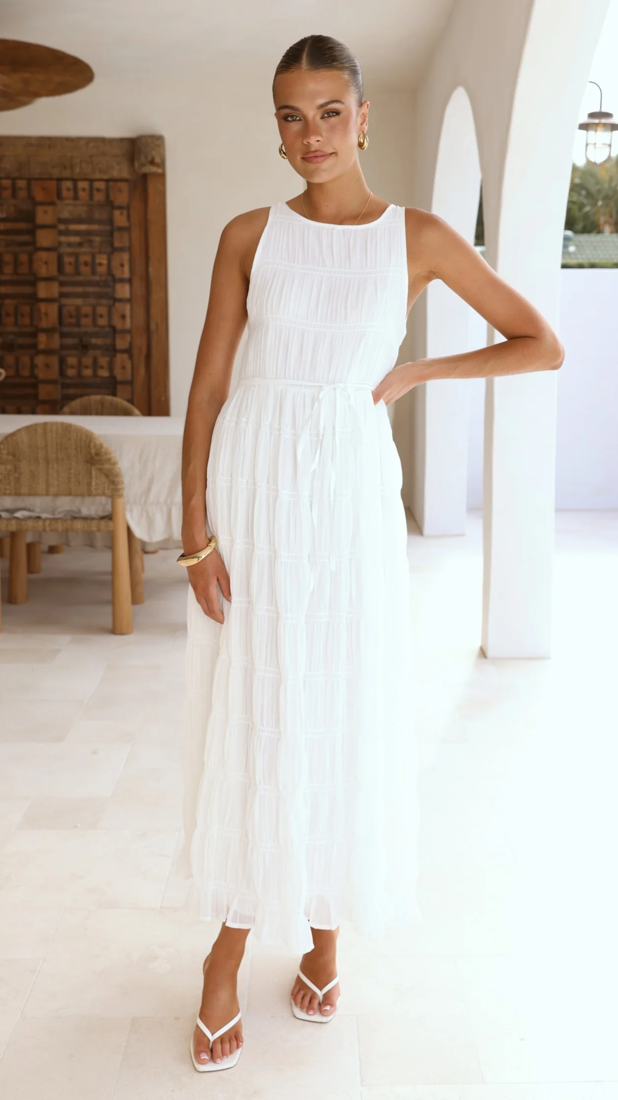 Lassie Maxi Dress - White - luluinthesky