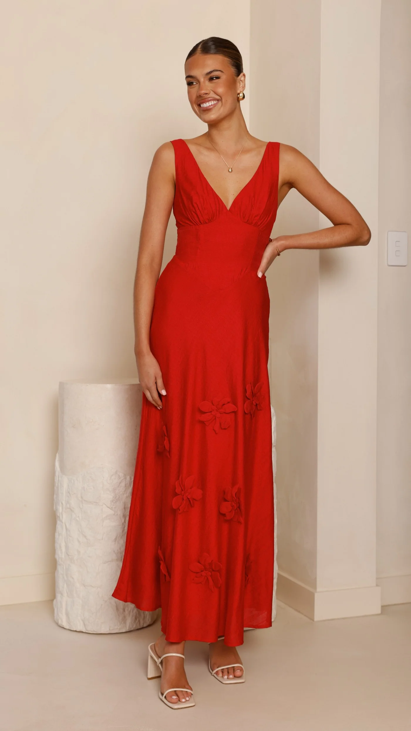 Lavara Maxi Dress - Red - luluinthesky