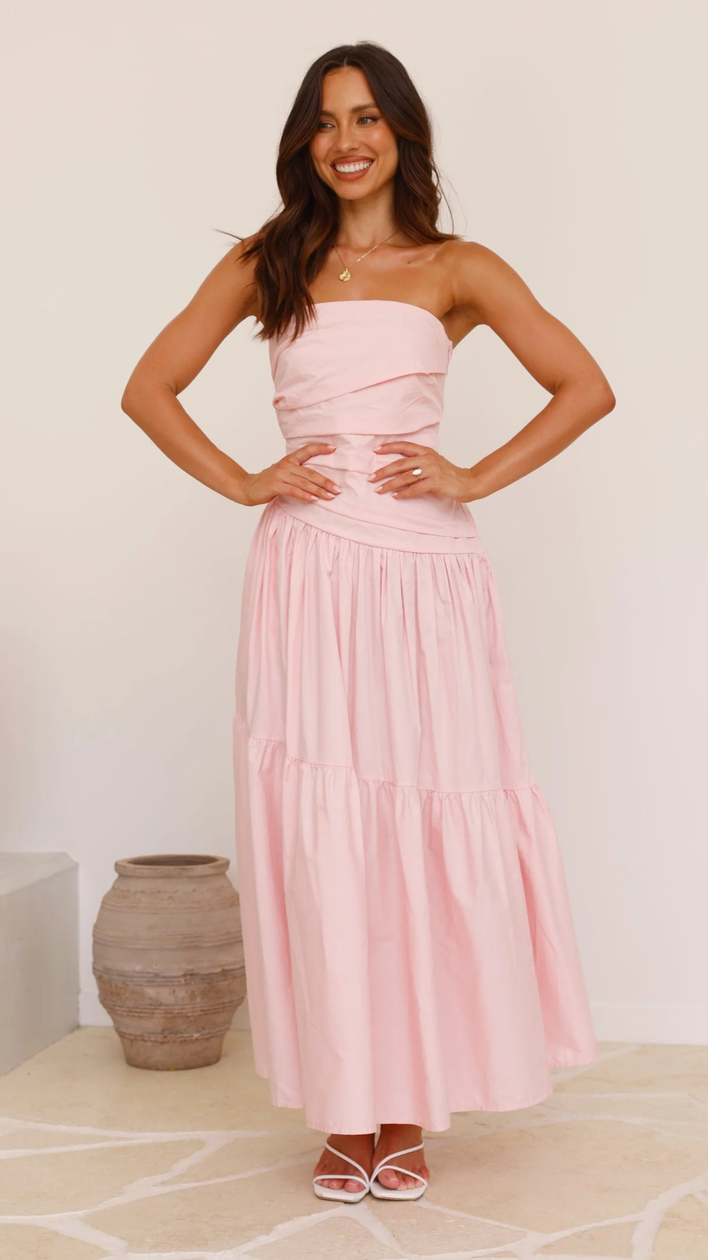 Lola Maxi Dress - Pink - luluinthesky