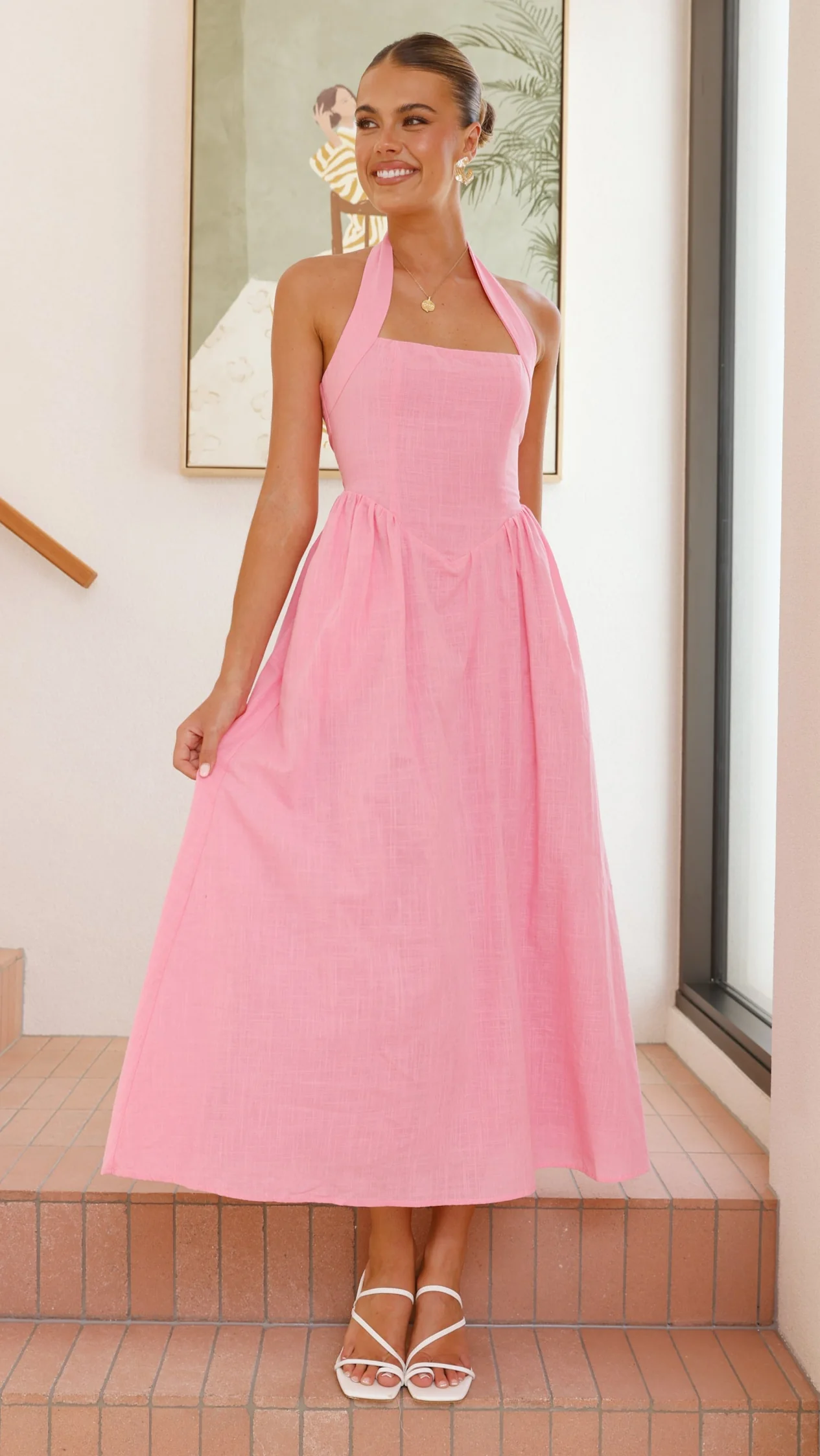 Caden Maxi Dress - Pink - luluinthesky
