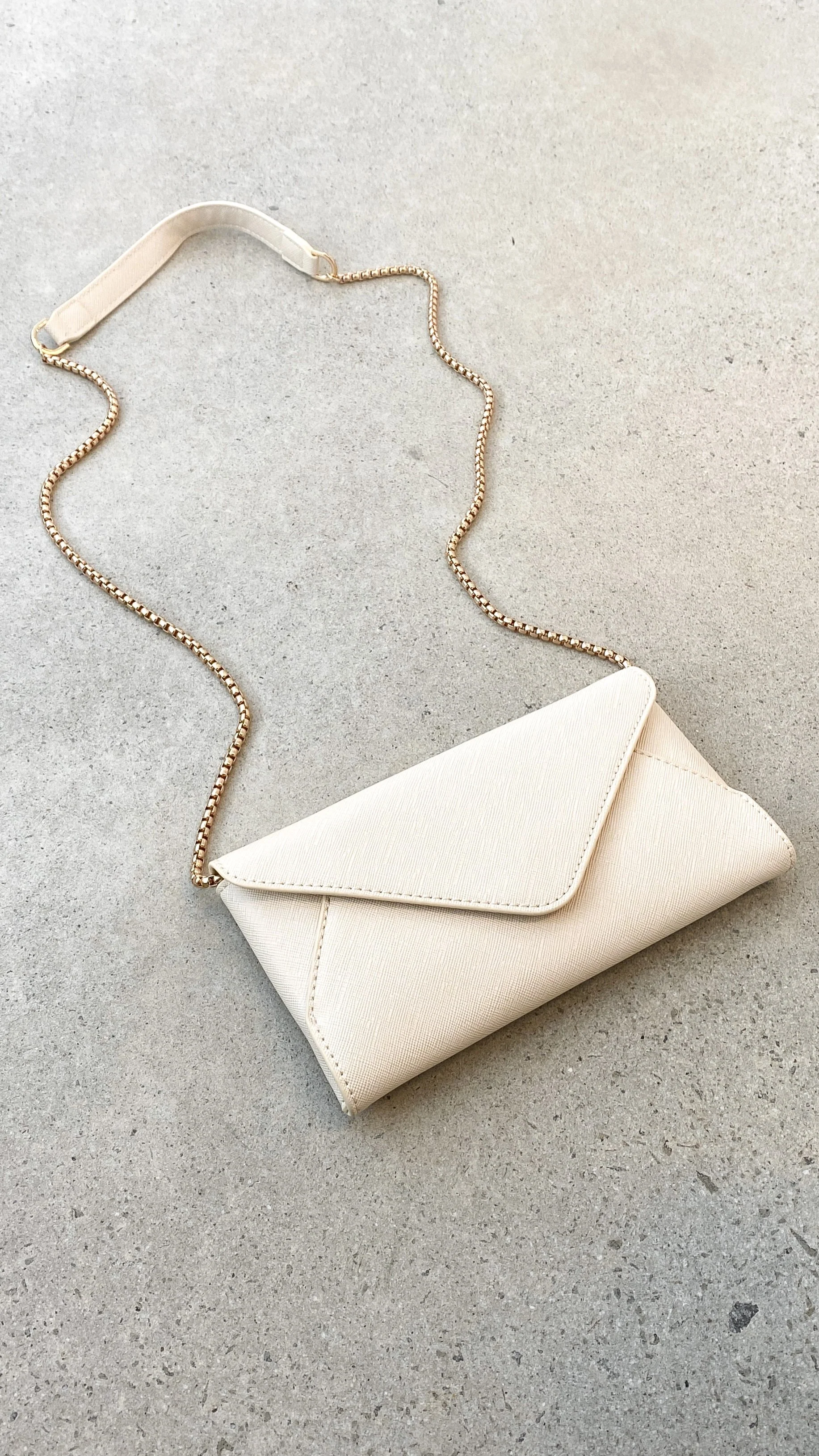 Carmen Envelope Cross Body Bag - Cream - luluinthesky