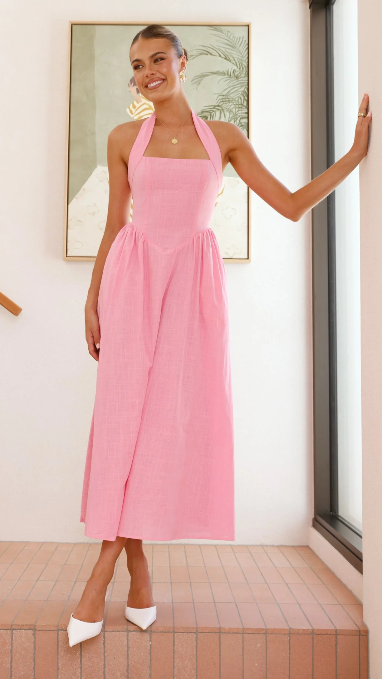 Caden Maxi Dress - Pink - luluinthesky