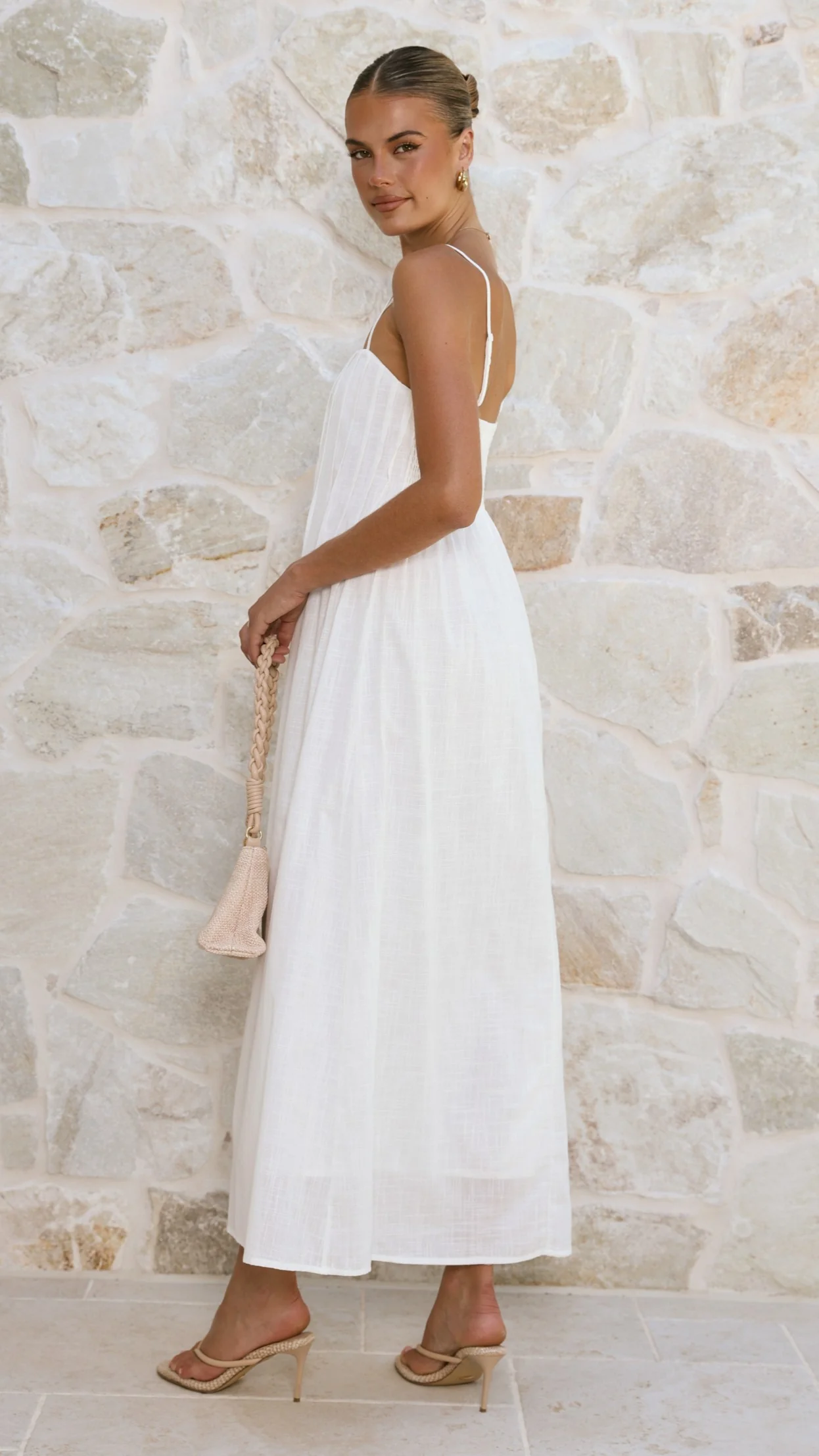 Stayla Maxi Dress - White - luluinthesky