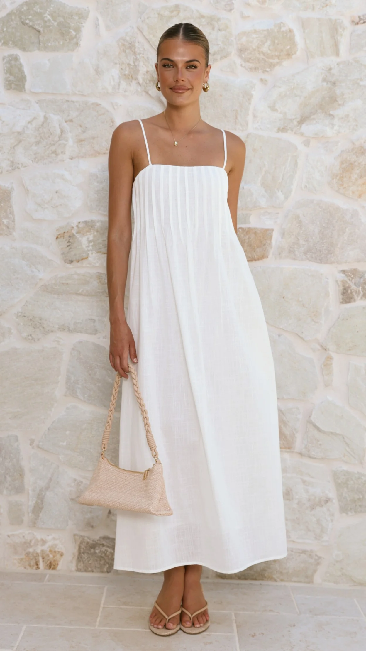 Stayla Maxi Dress - White - luluinthesky