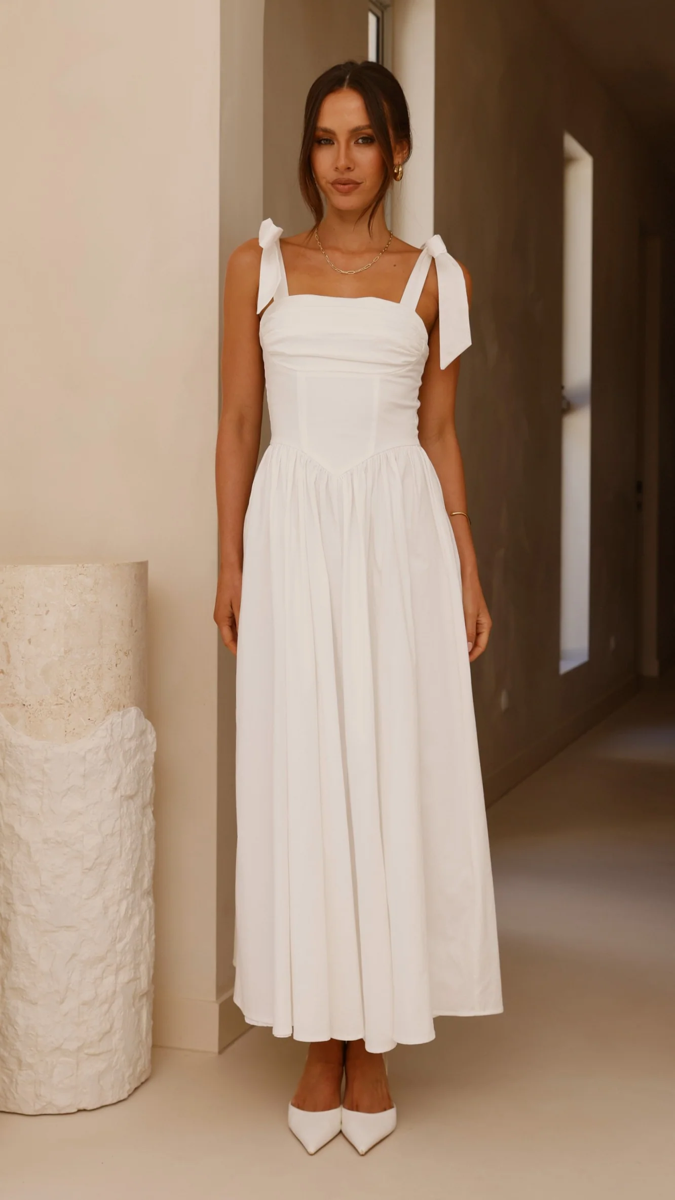 Haisley Maxi Dress - White - luluinthesky
