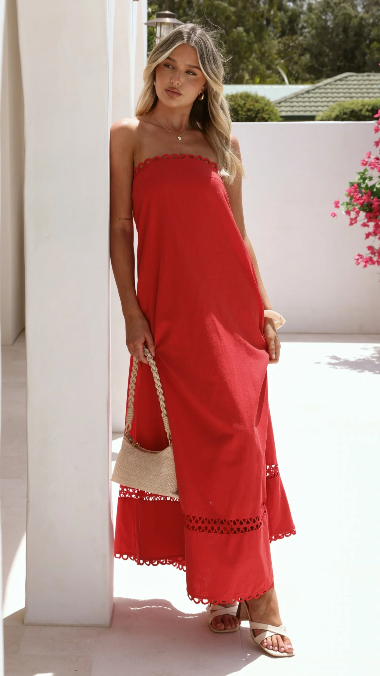 Sandra Maxi Dress - Red - luluinthesky
